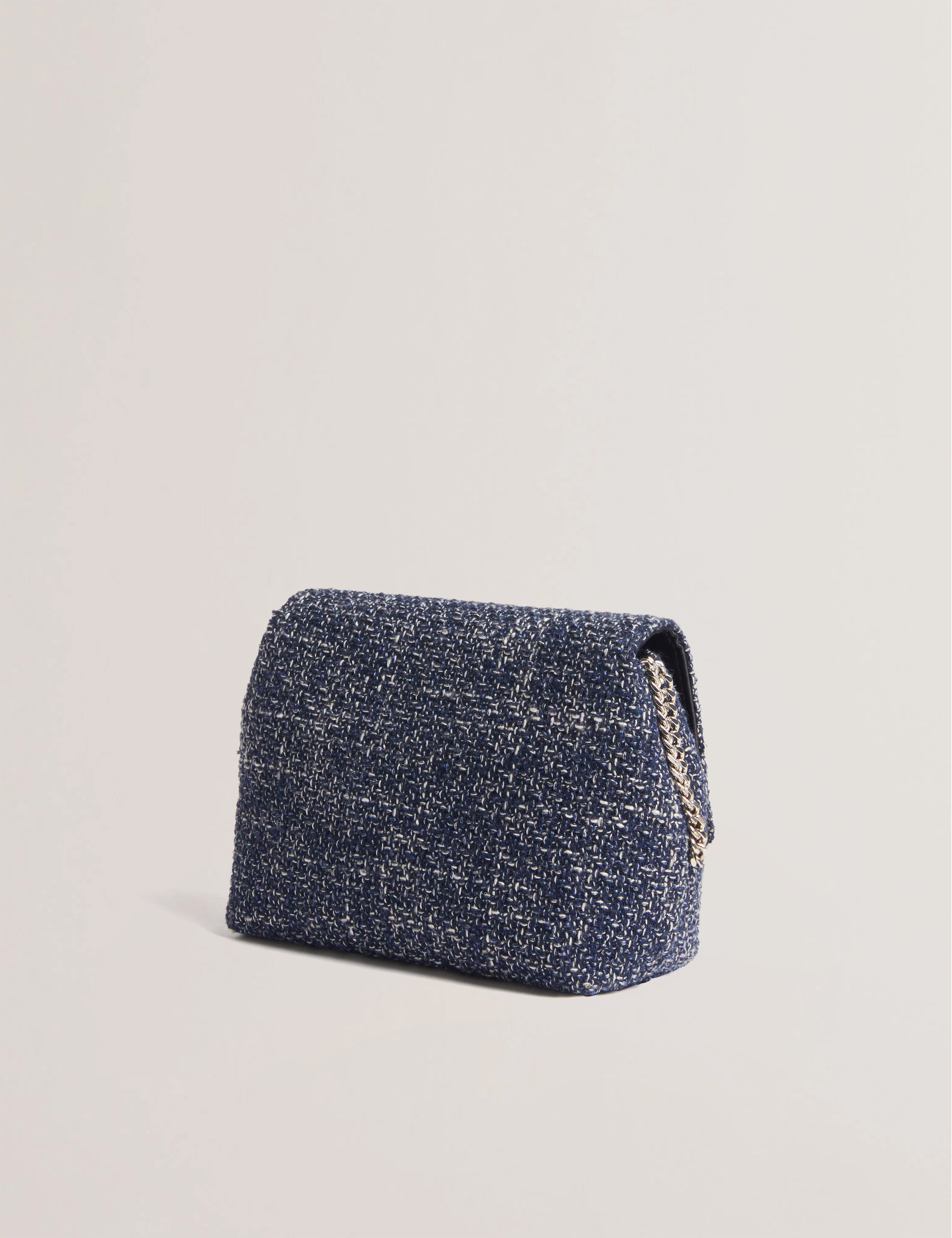 Libbiie Tweed Evening Crossbody Bag Navy