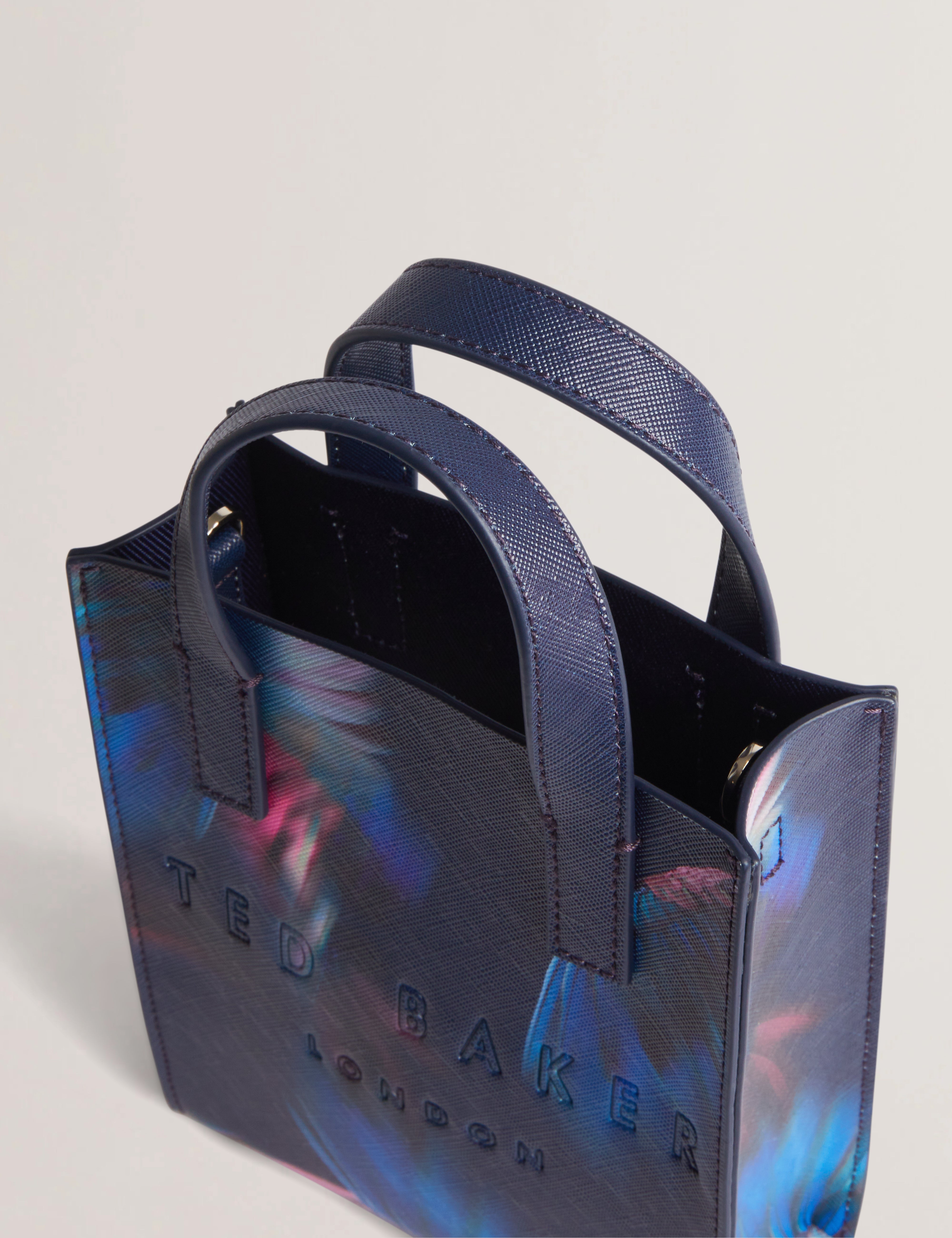 Feacon Feather Print Mini Icon Bag Navy