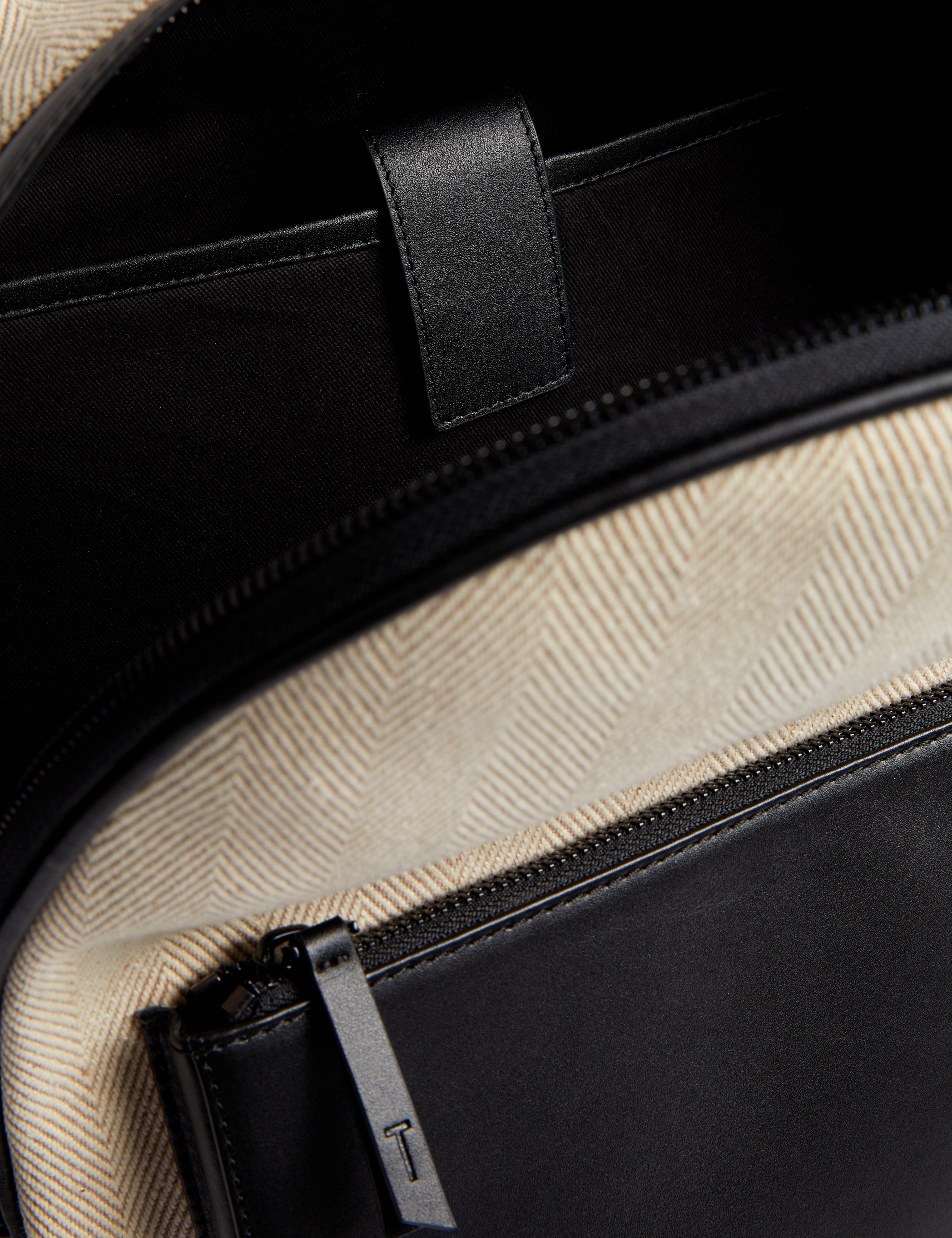 Caiileb Herringbone Canvas Backpack Natural