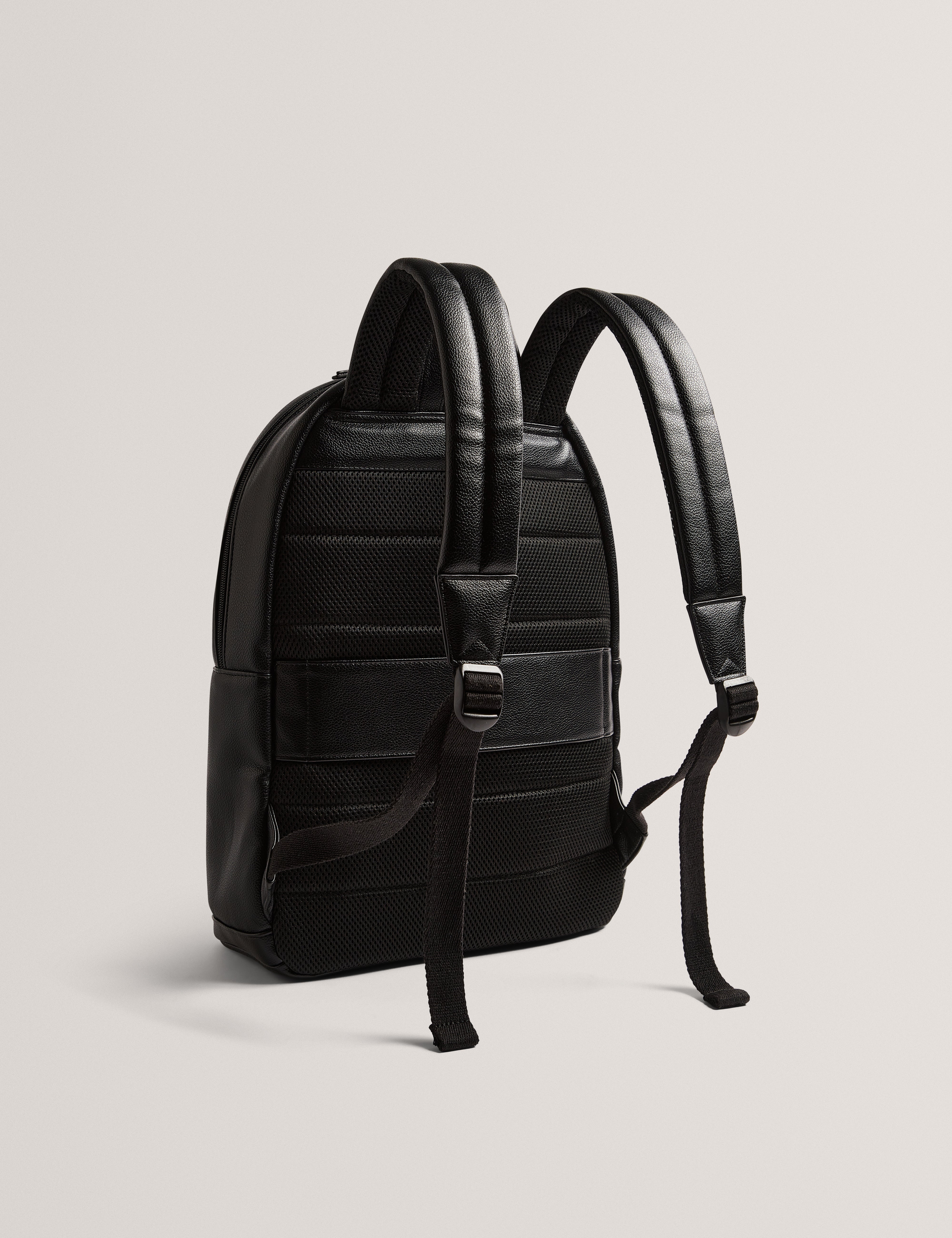Keviin Stripe Pu Backpack Black