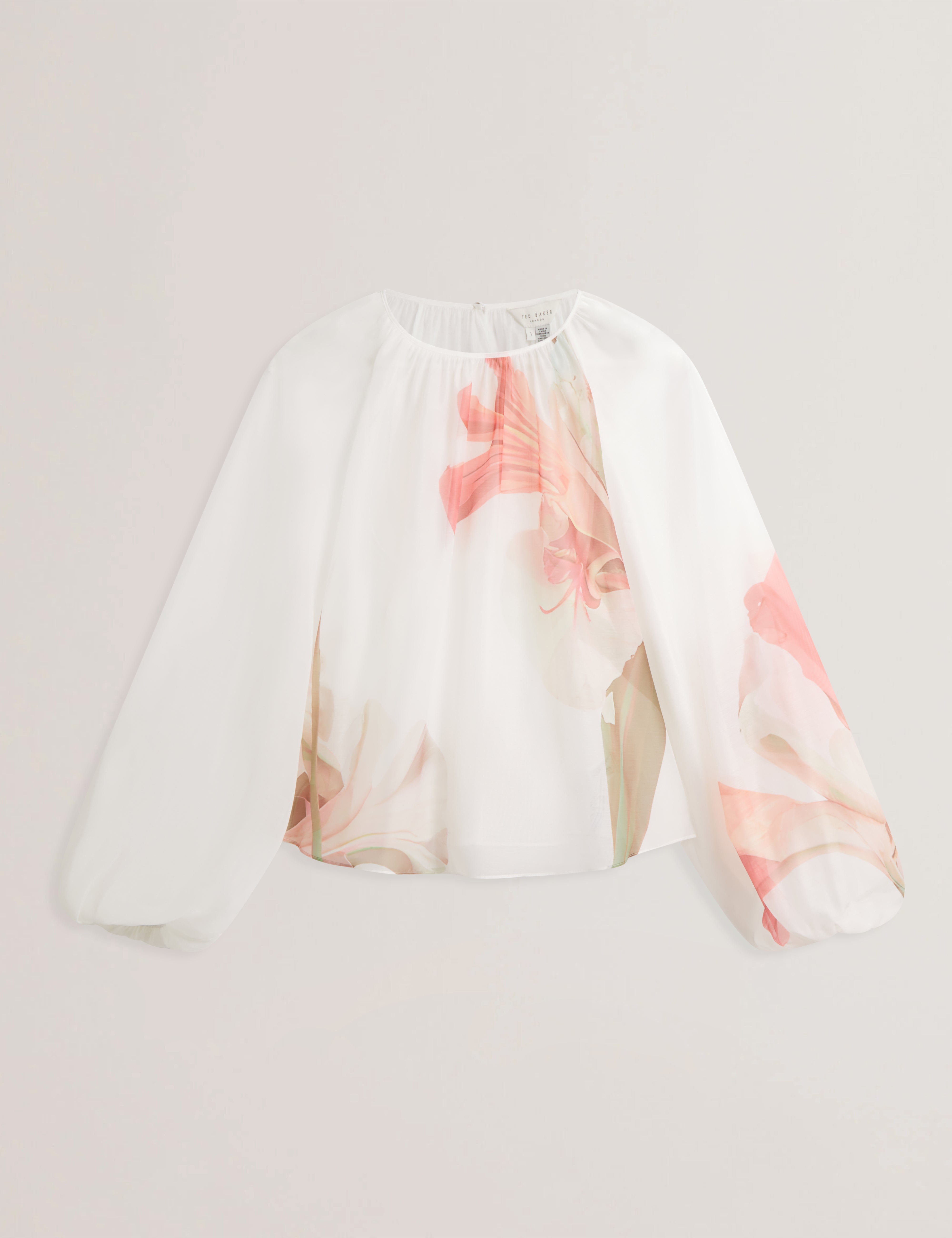 Eriana Organza Puff Sleeve Blouse Ivory