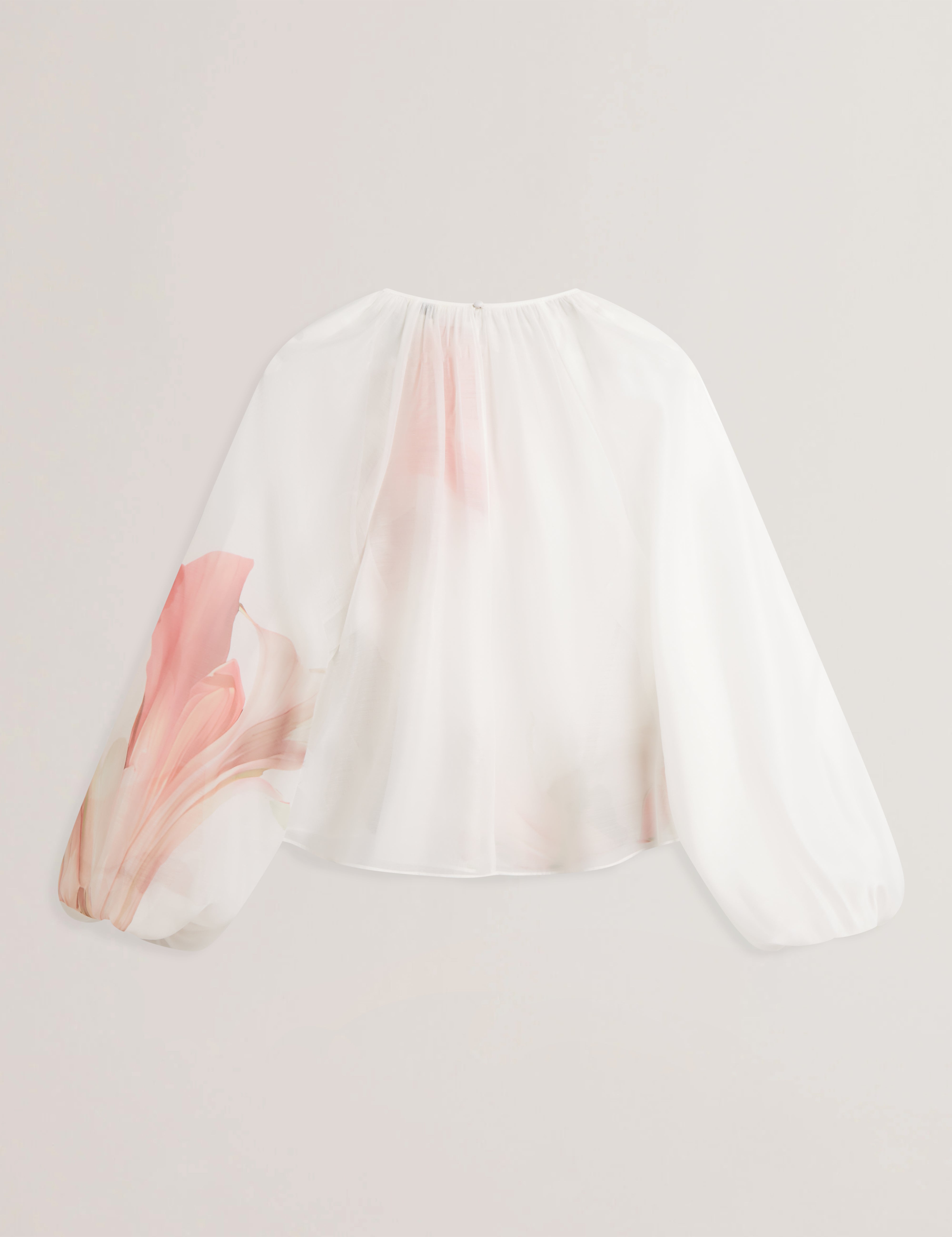 Eriana Organza Puff Sleeve Blouse Ivory