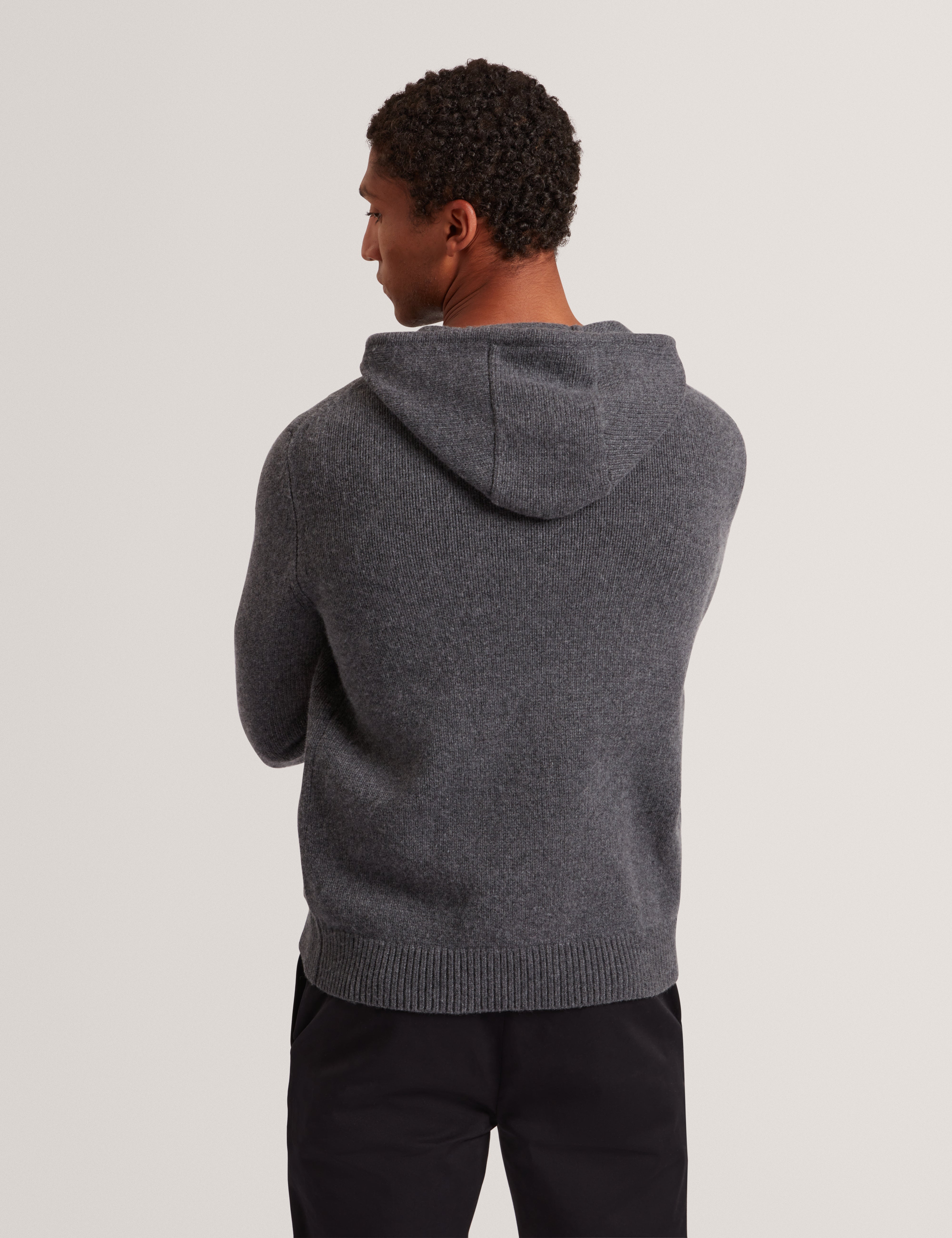 Kins Merino Wool Blend Hoodie Charcoal