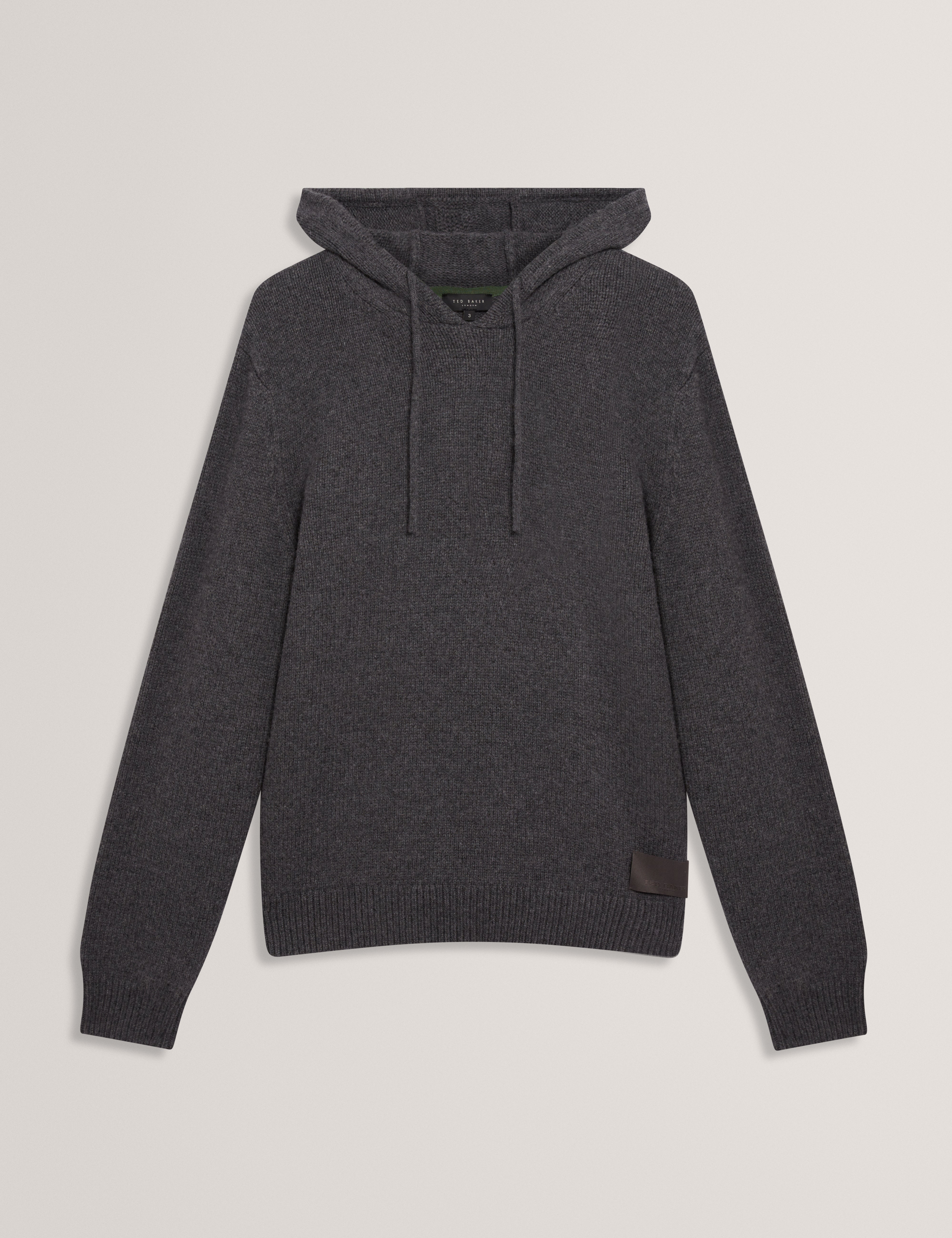 Kins Merino Wool Blend Hoodie Charcoal