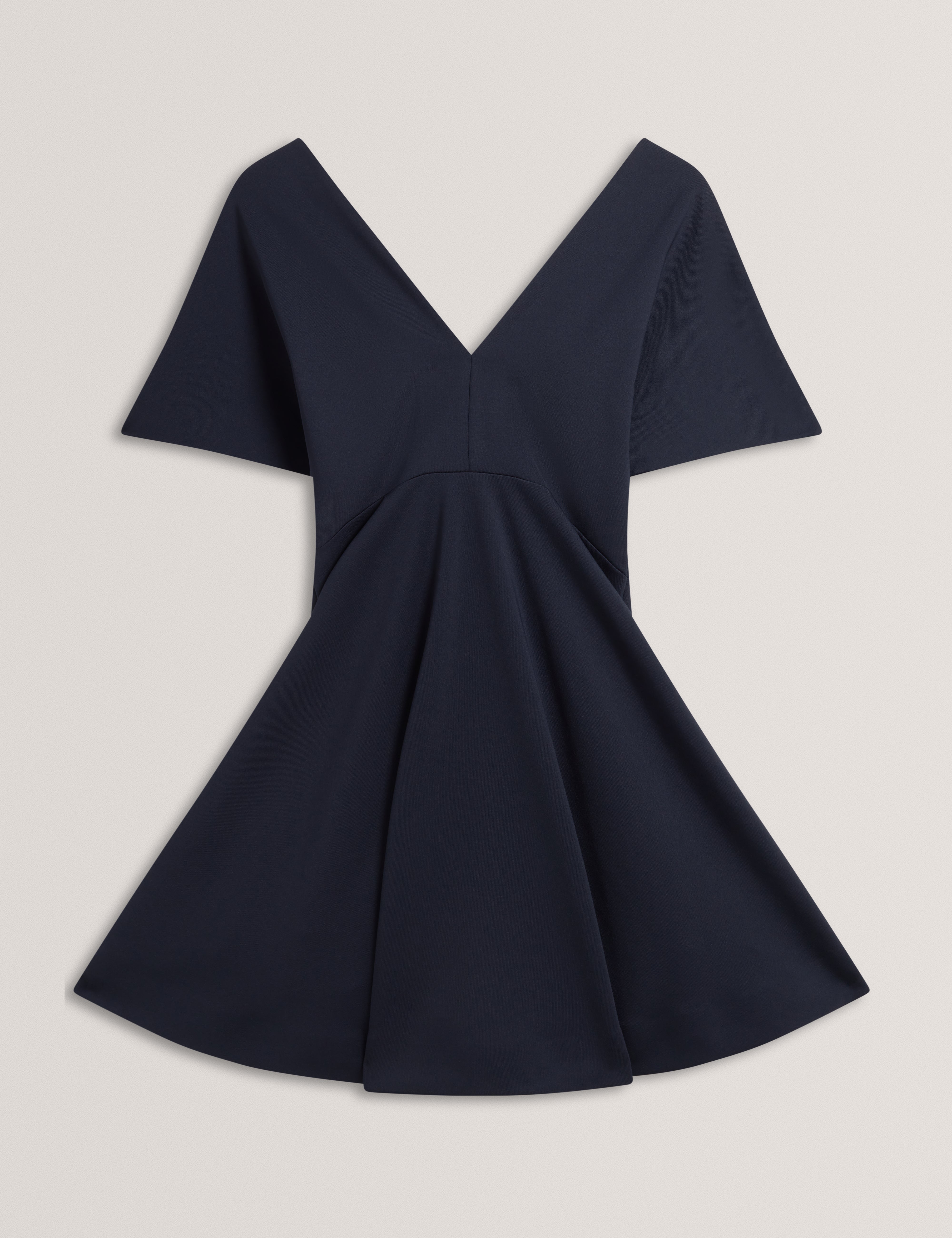 Catlnn Milano Jersey Skater Dress Navy