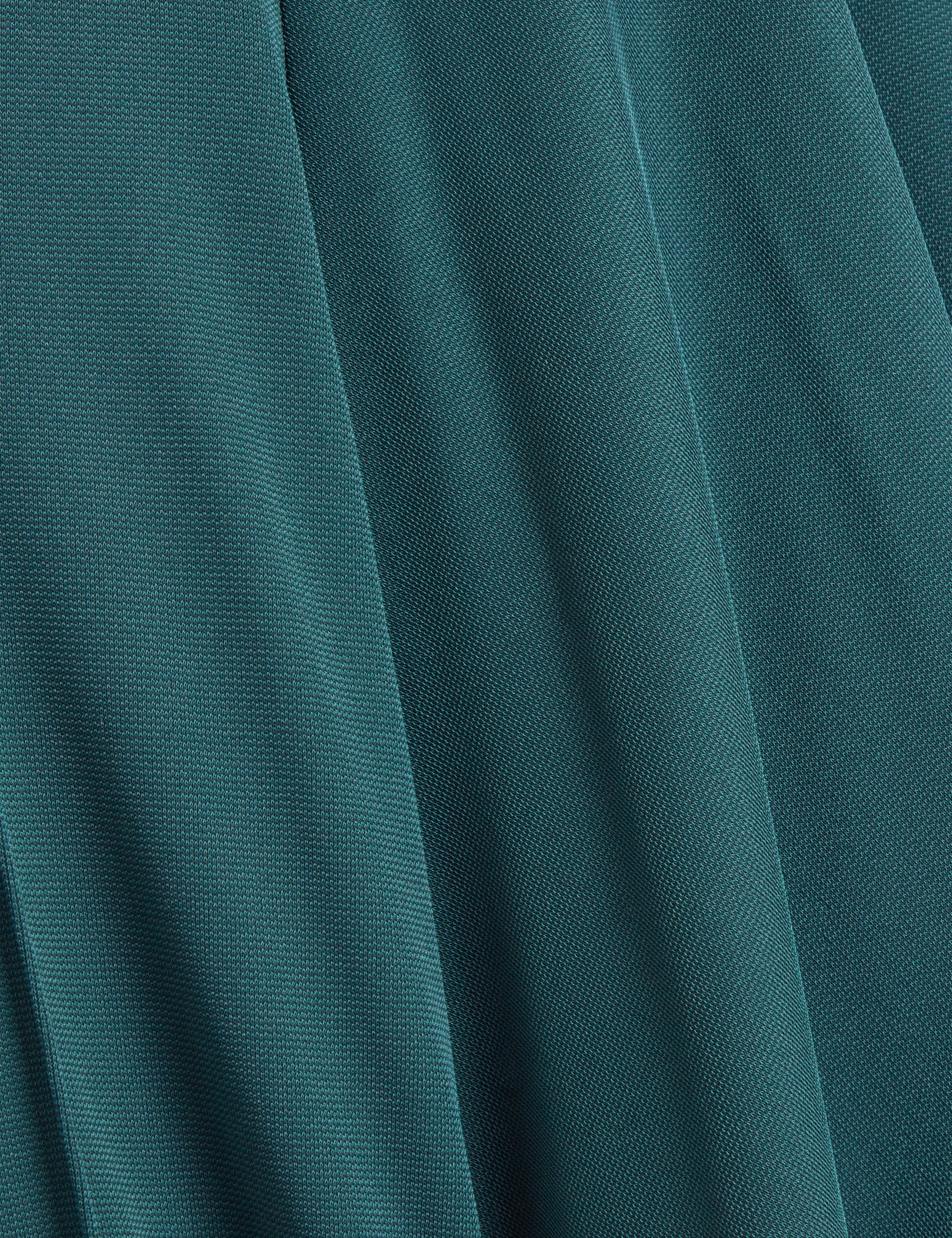 Jackaln Crepe Jersey Seam Detail Short Sleeve Top Dk-Green