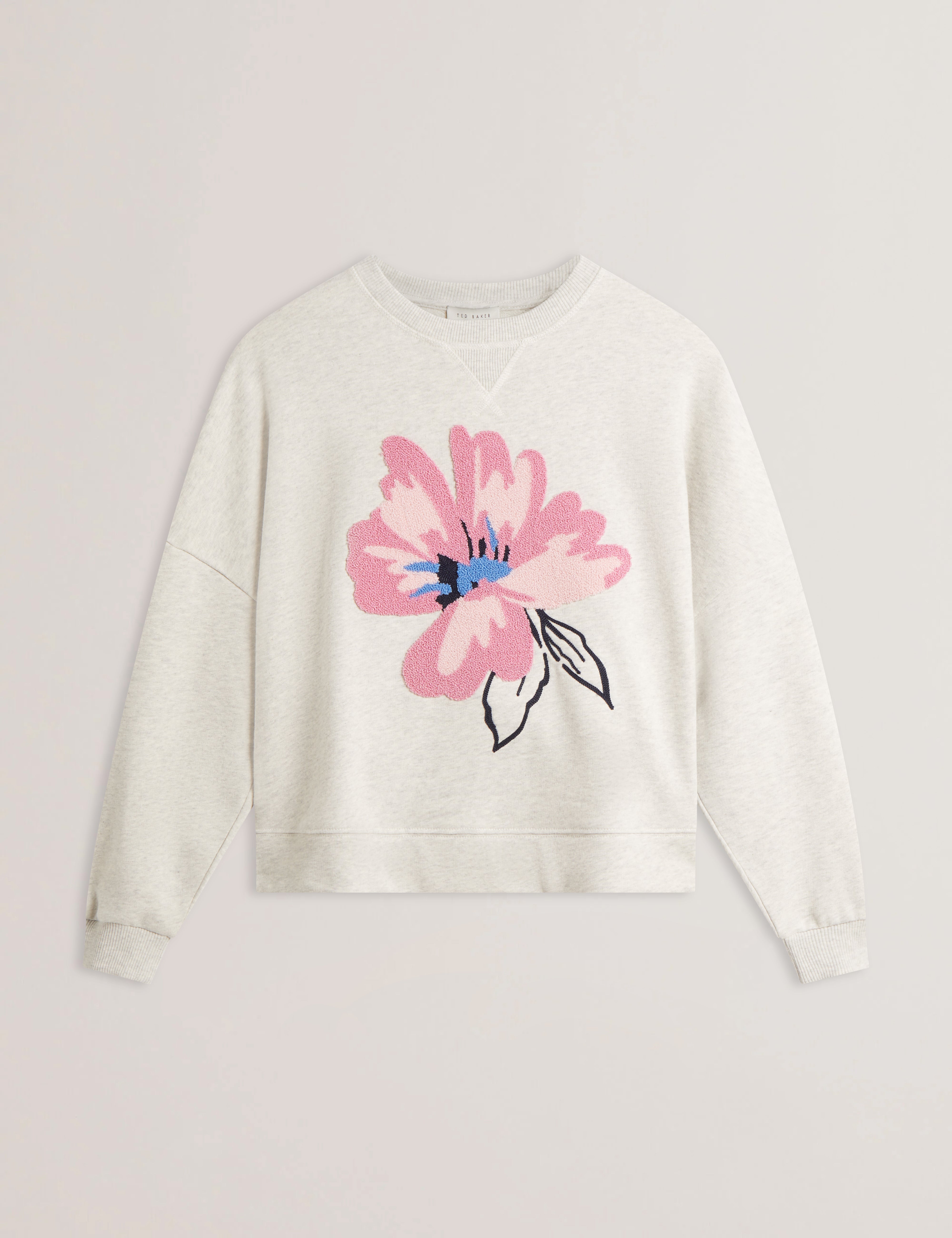 Vienaa Floral Sweatshirt Grey