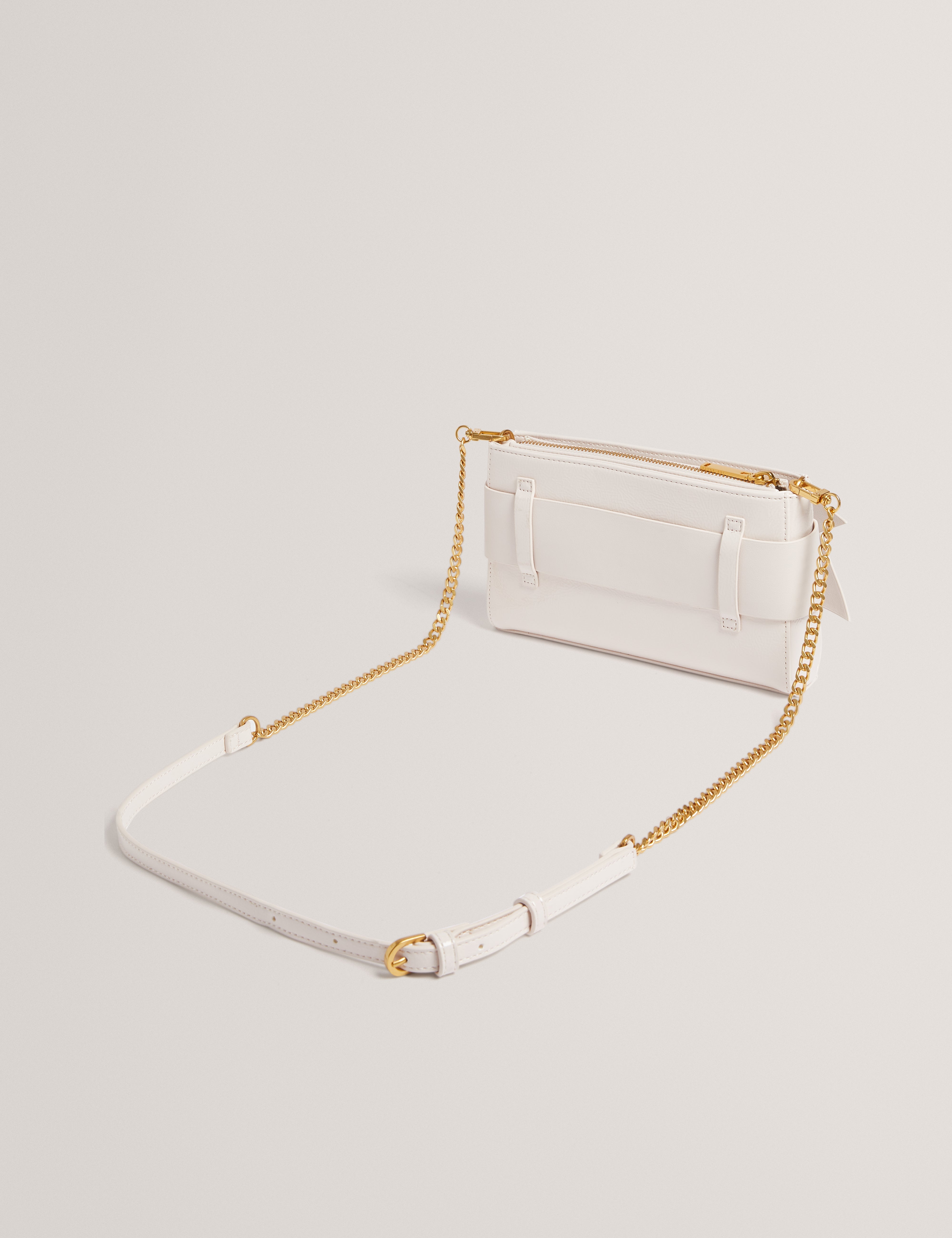 Jimmah Soft Pu Bow Clutch Bag Ivory