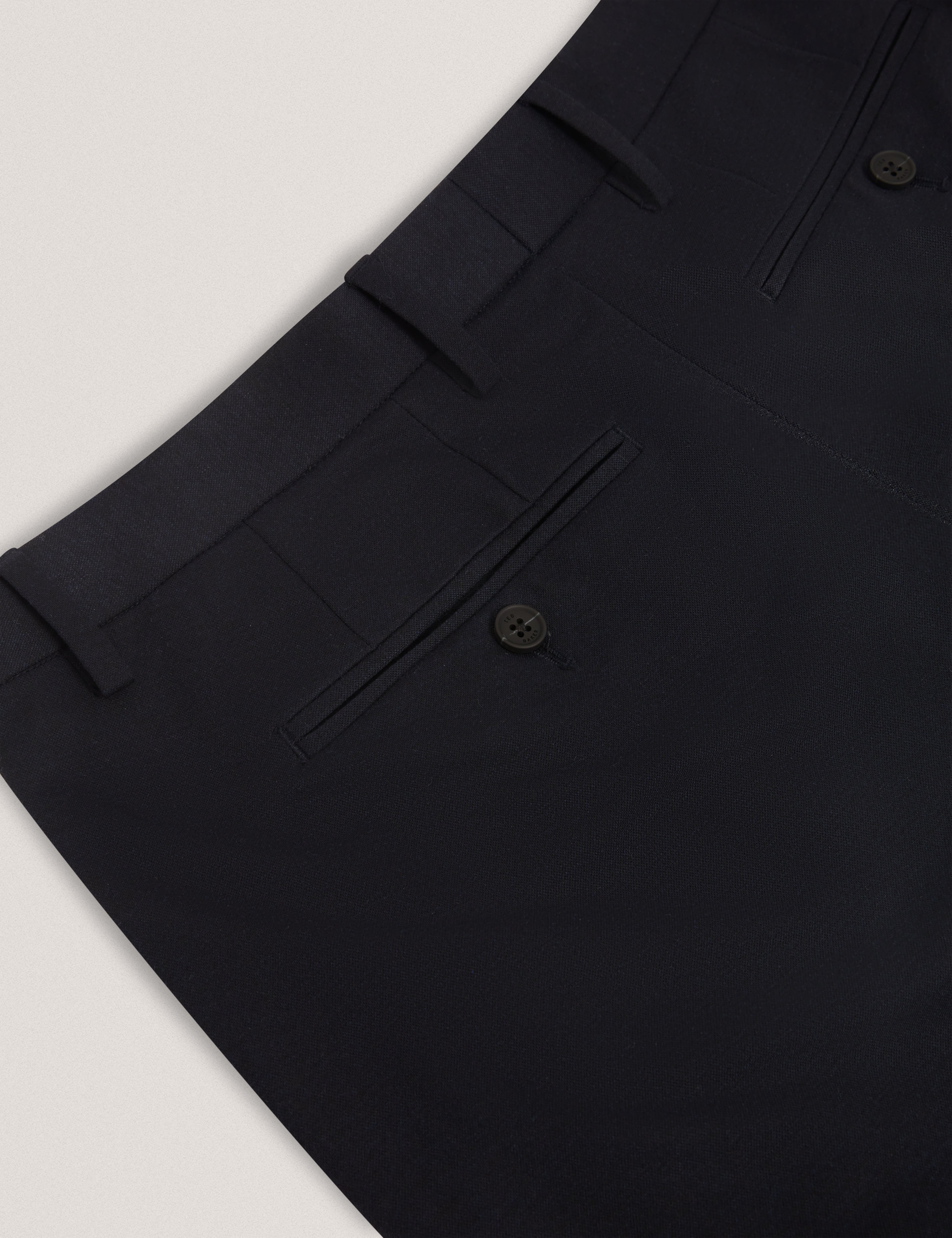 Merickt Slim Fit Tech Knit Wool Blend Trouser Navy