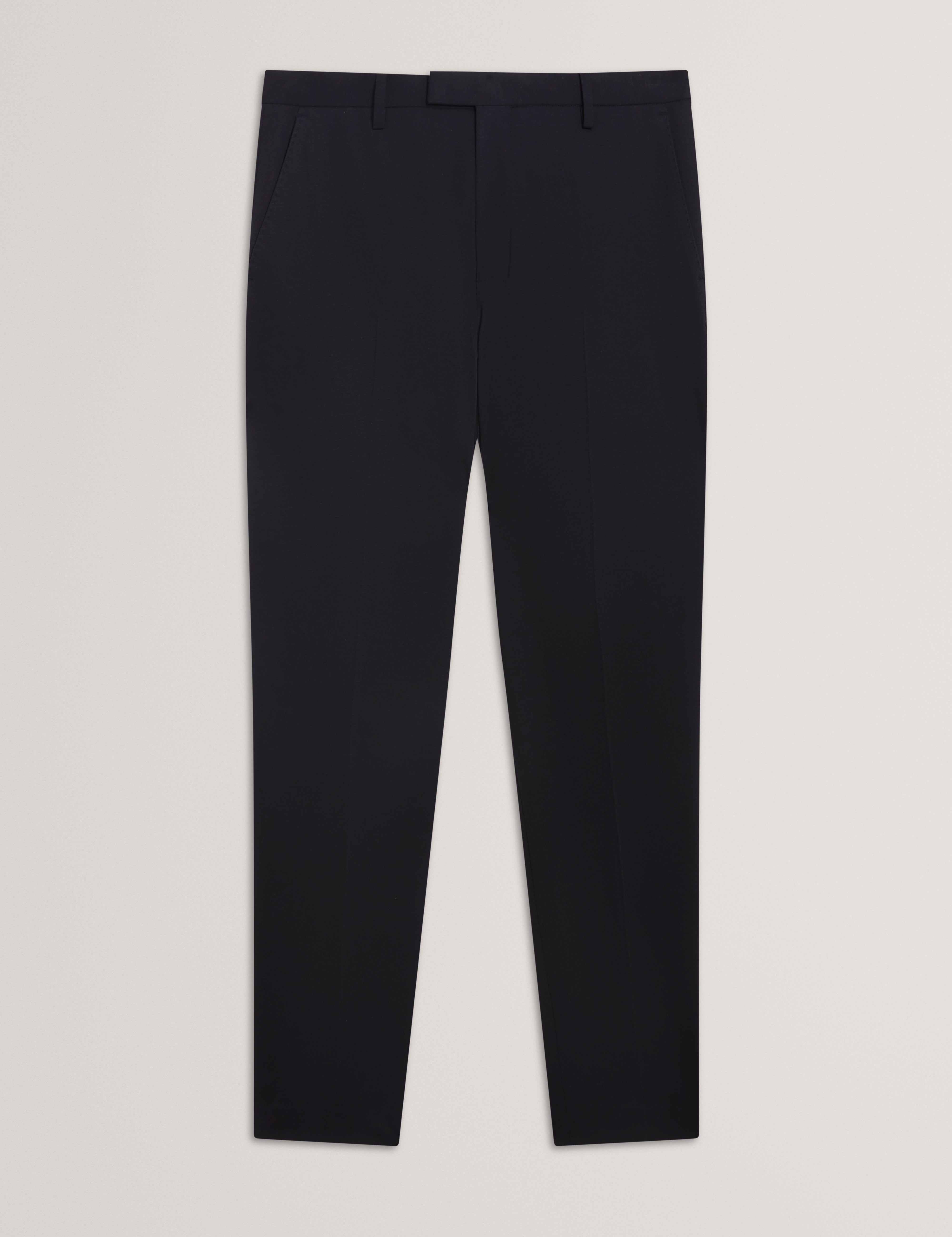 Merickt Slim Fit Tech Knit Wool Blend Trouser Navy