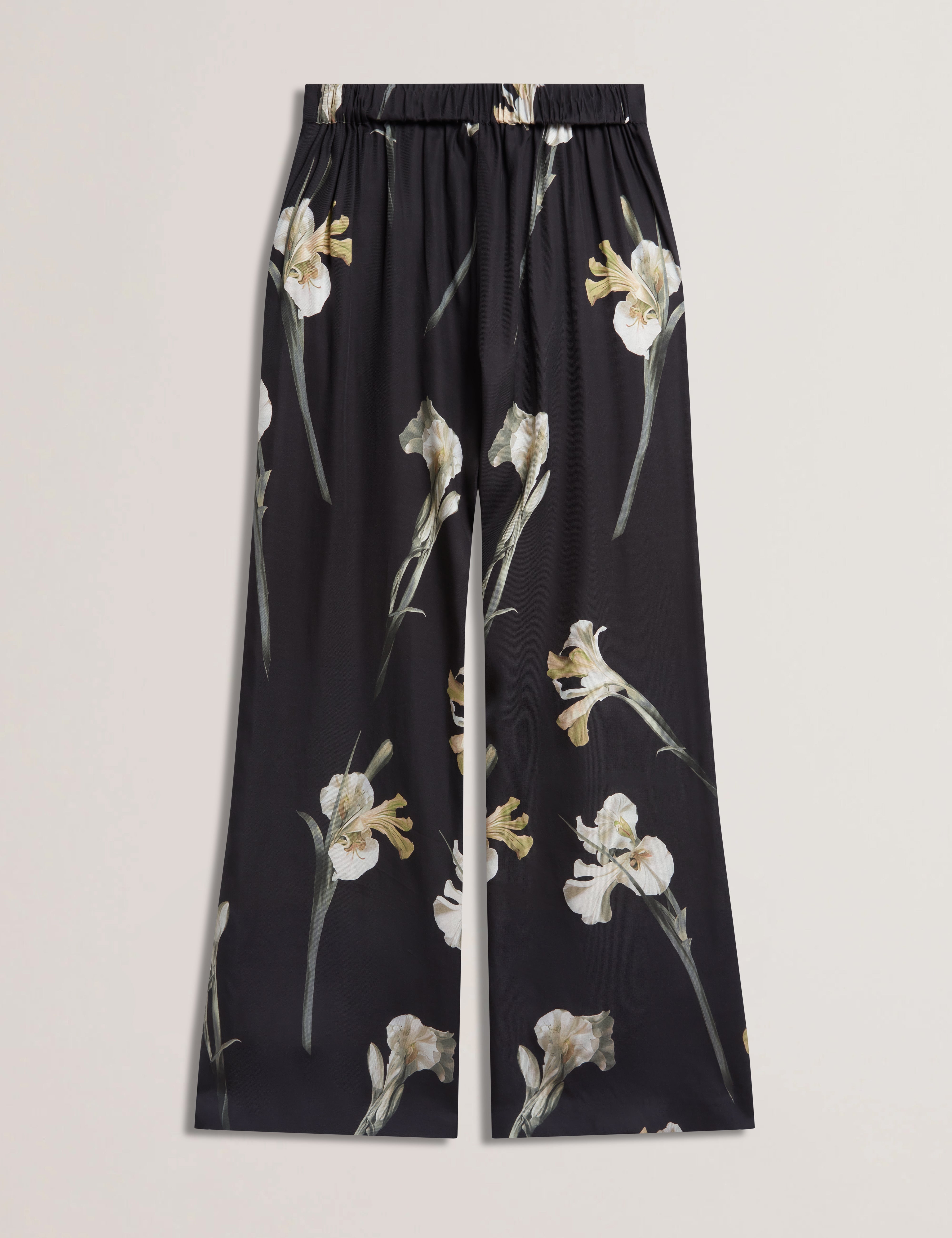 Alboo Printed Wide Leg Trouser Black