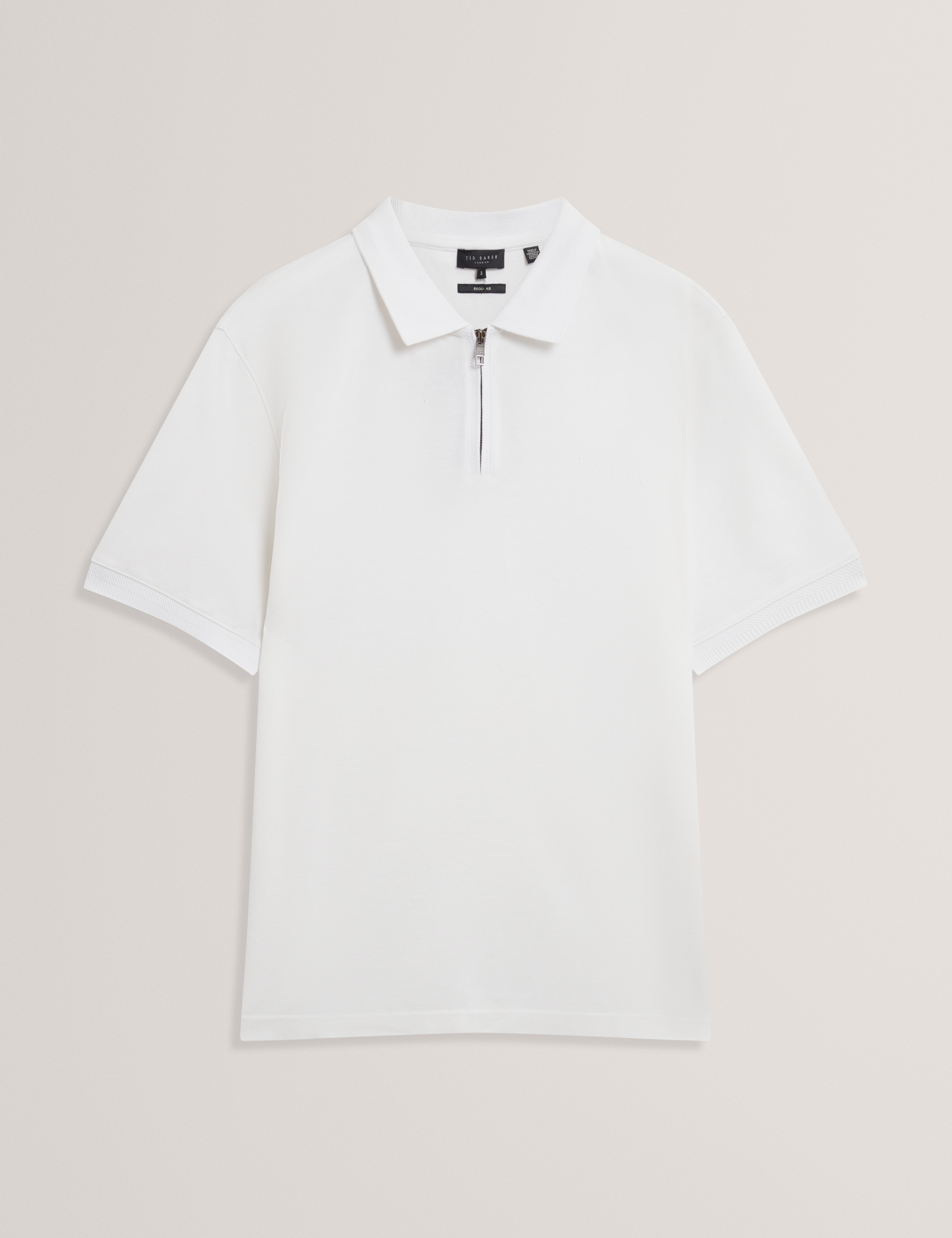 Cyrile Branded Honeycomb Trim Ss Polo White