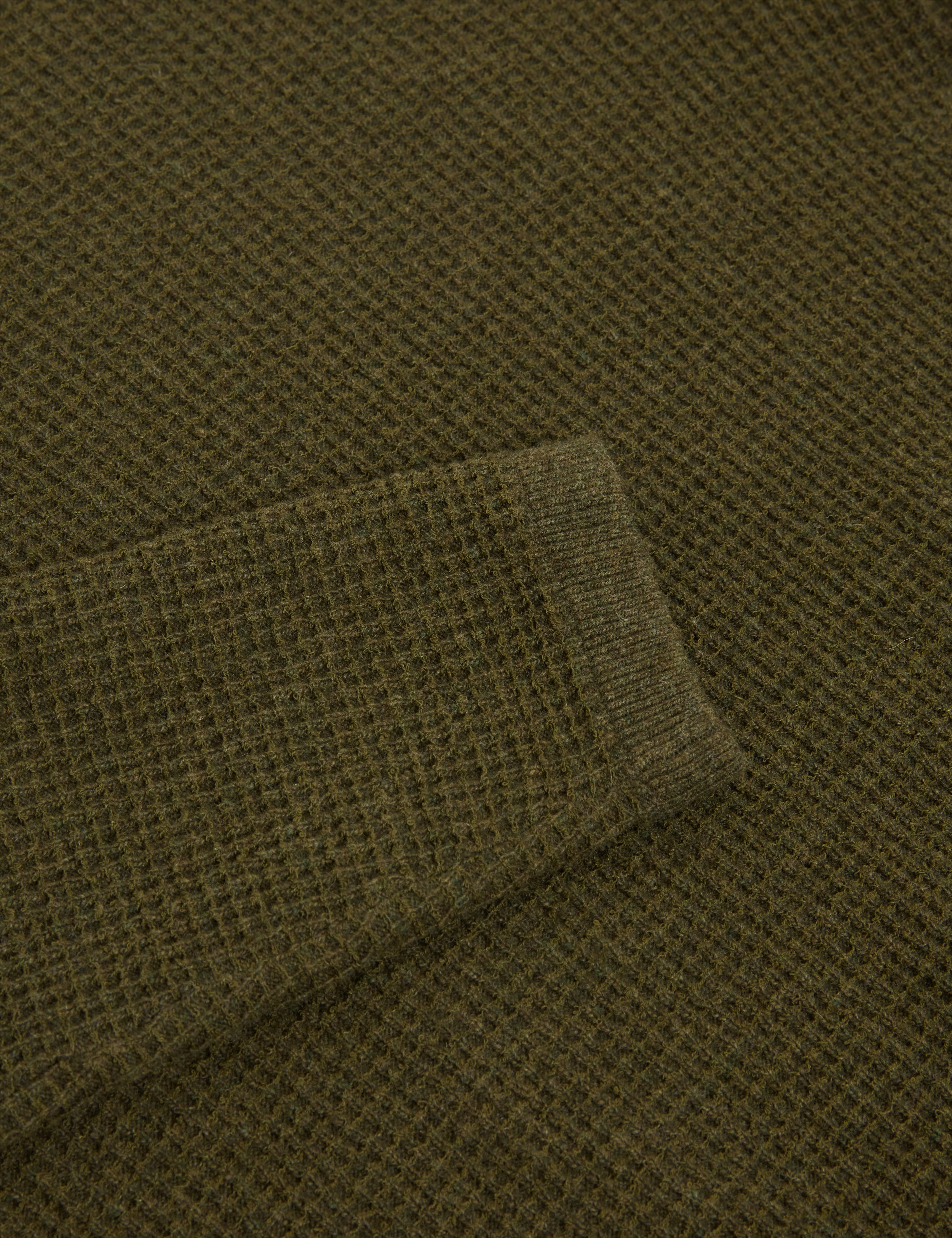 Clacx Ls Waffle Stitch Crew Neck Olive