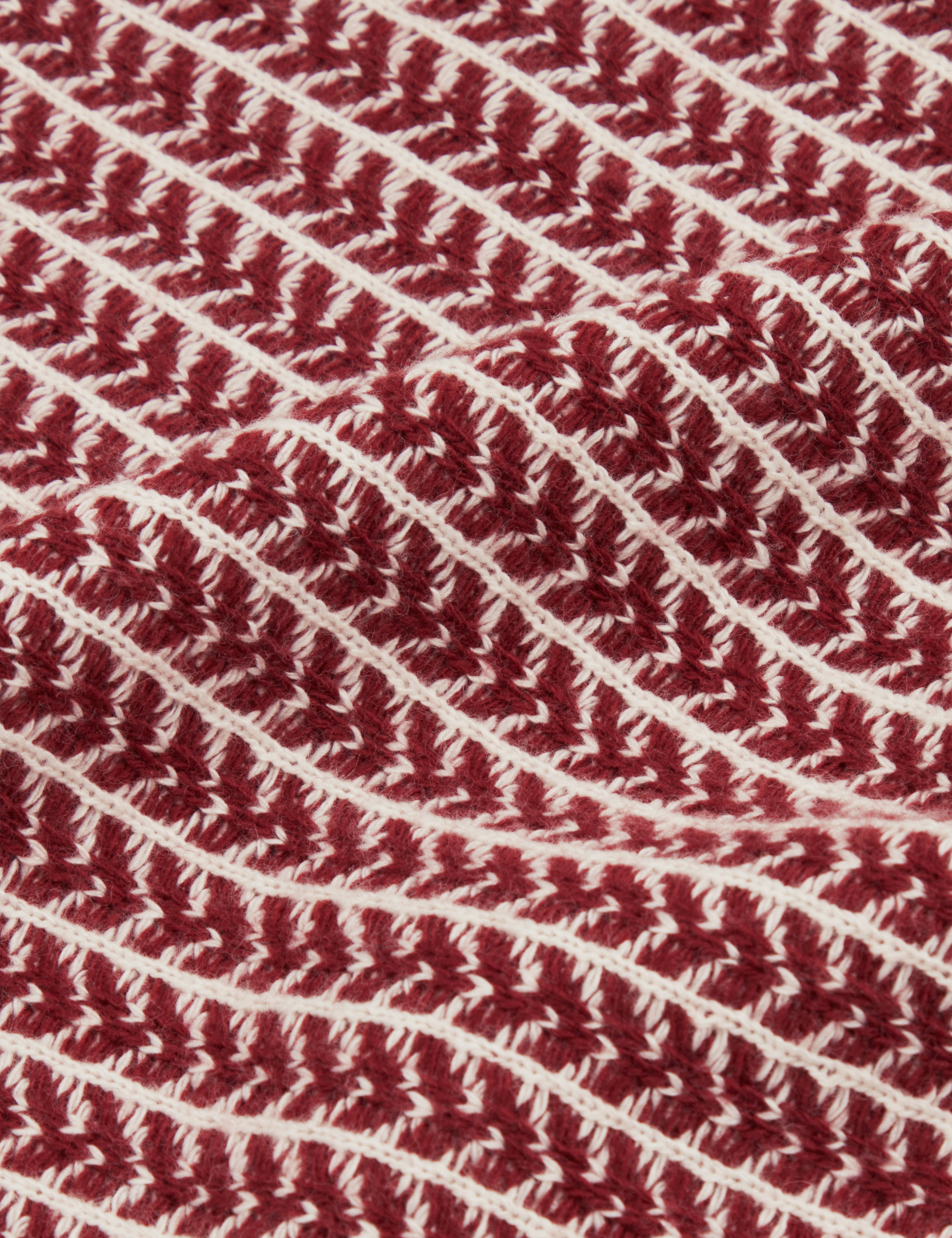 Kolomer Ss Herringbone Texture Polo Maroon