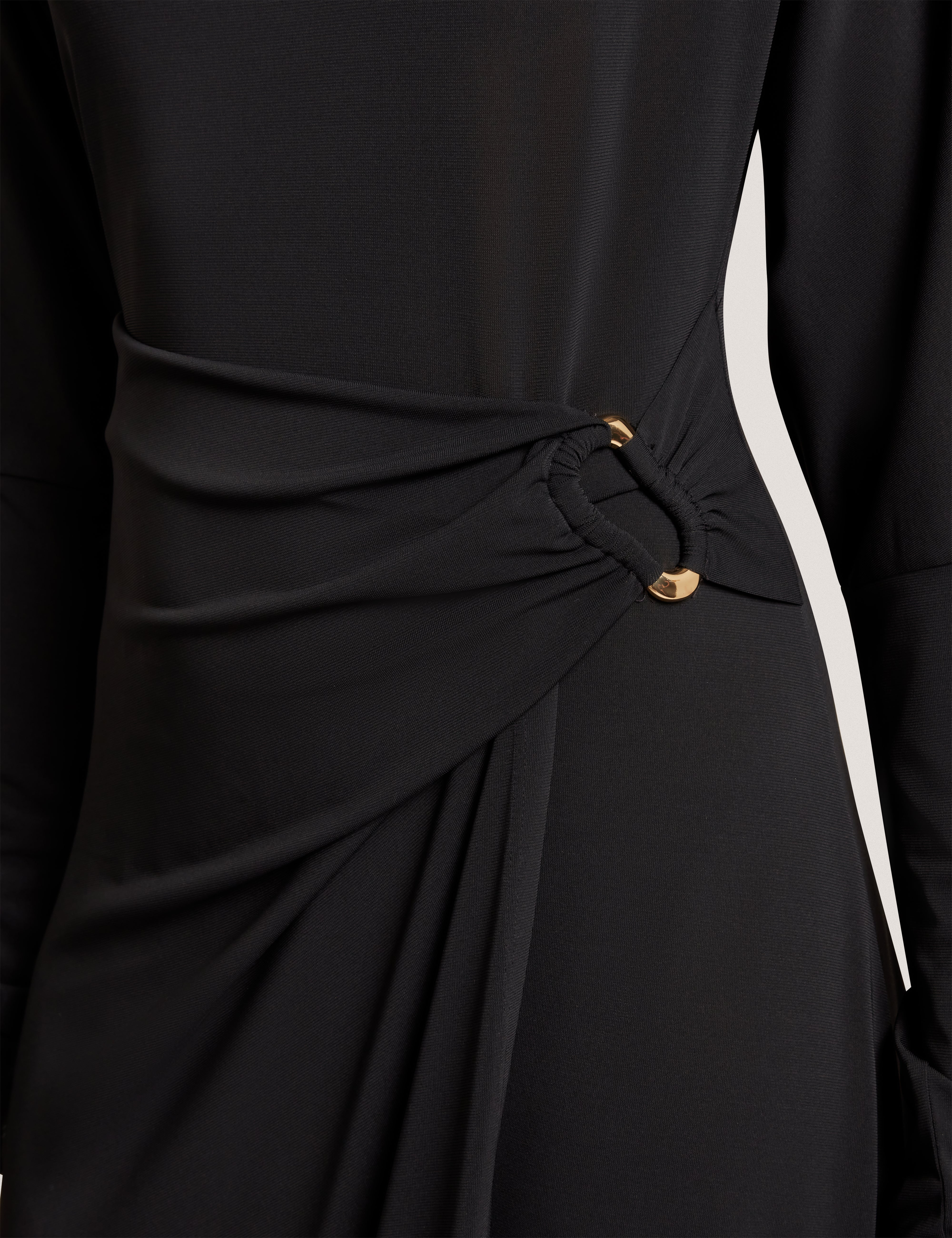 Ralhaa Wrap Jersey Midi Dress Black