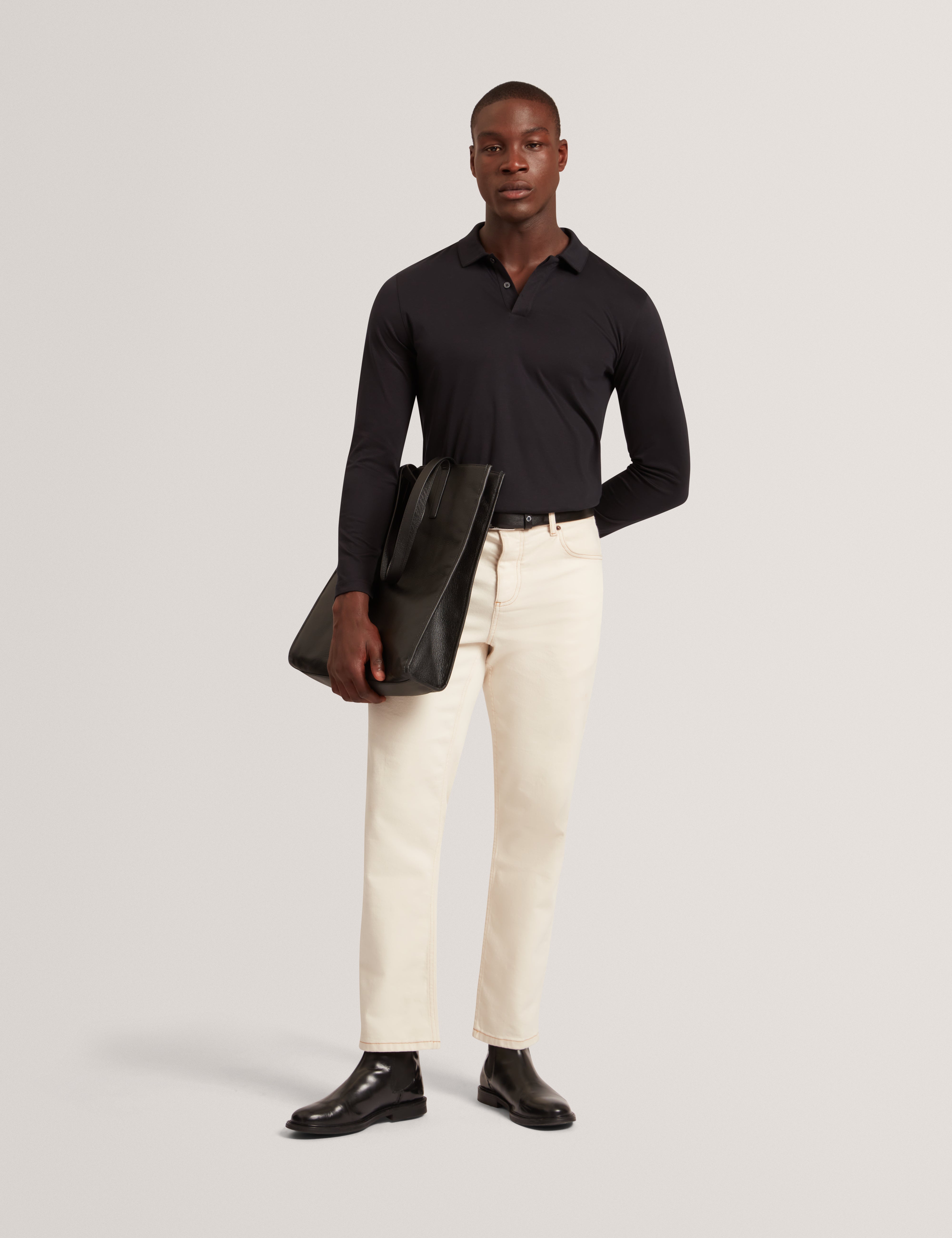 Ignac Ls Regular Soft Touch Polo Black