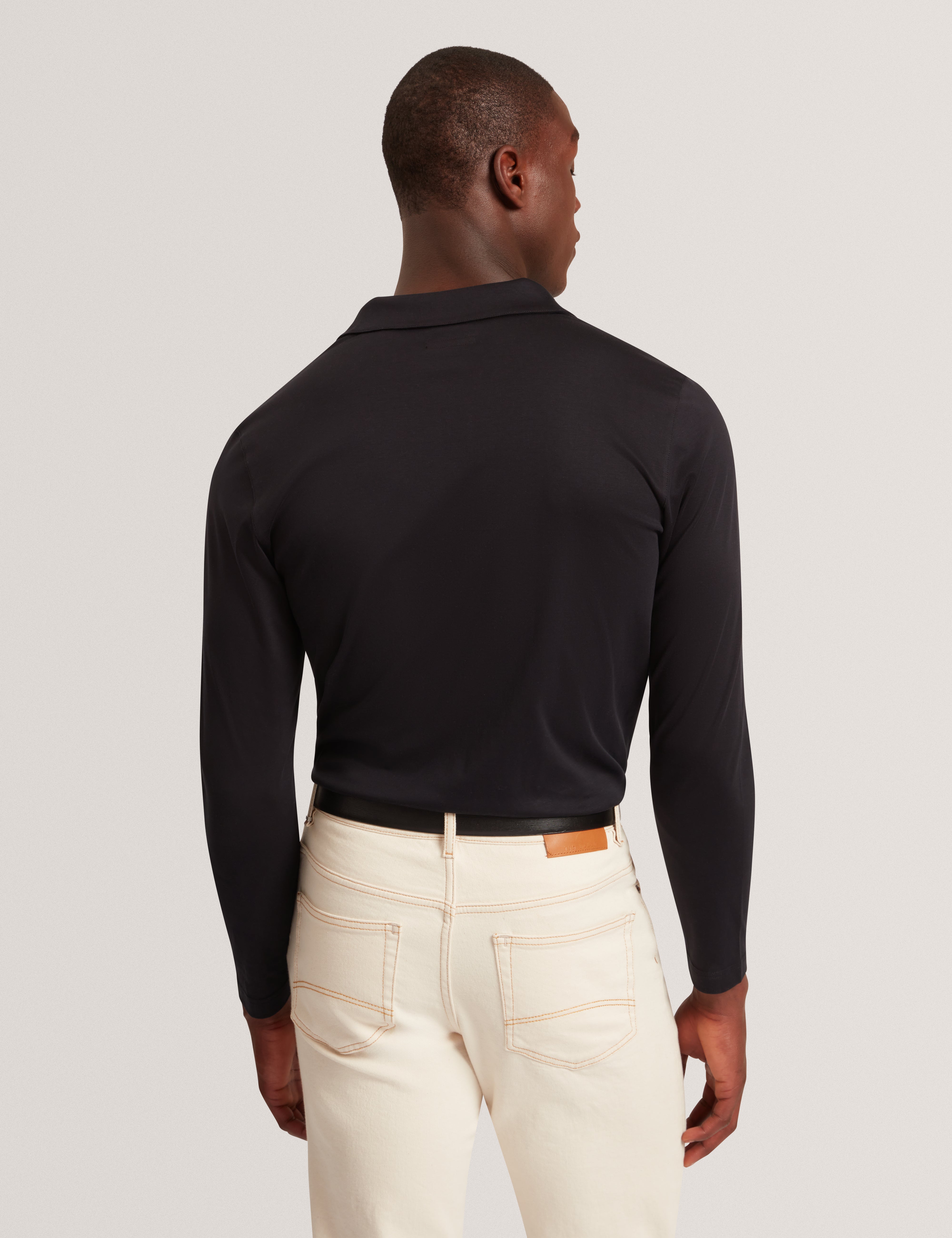 Ignac Ls Regular Soft Touch Polo Black