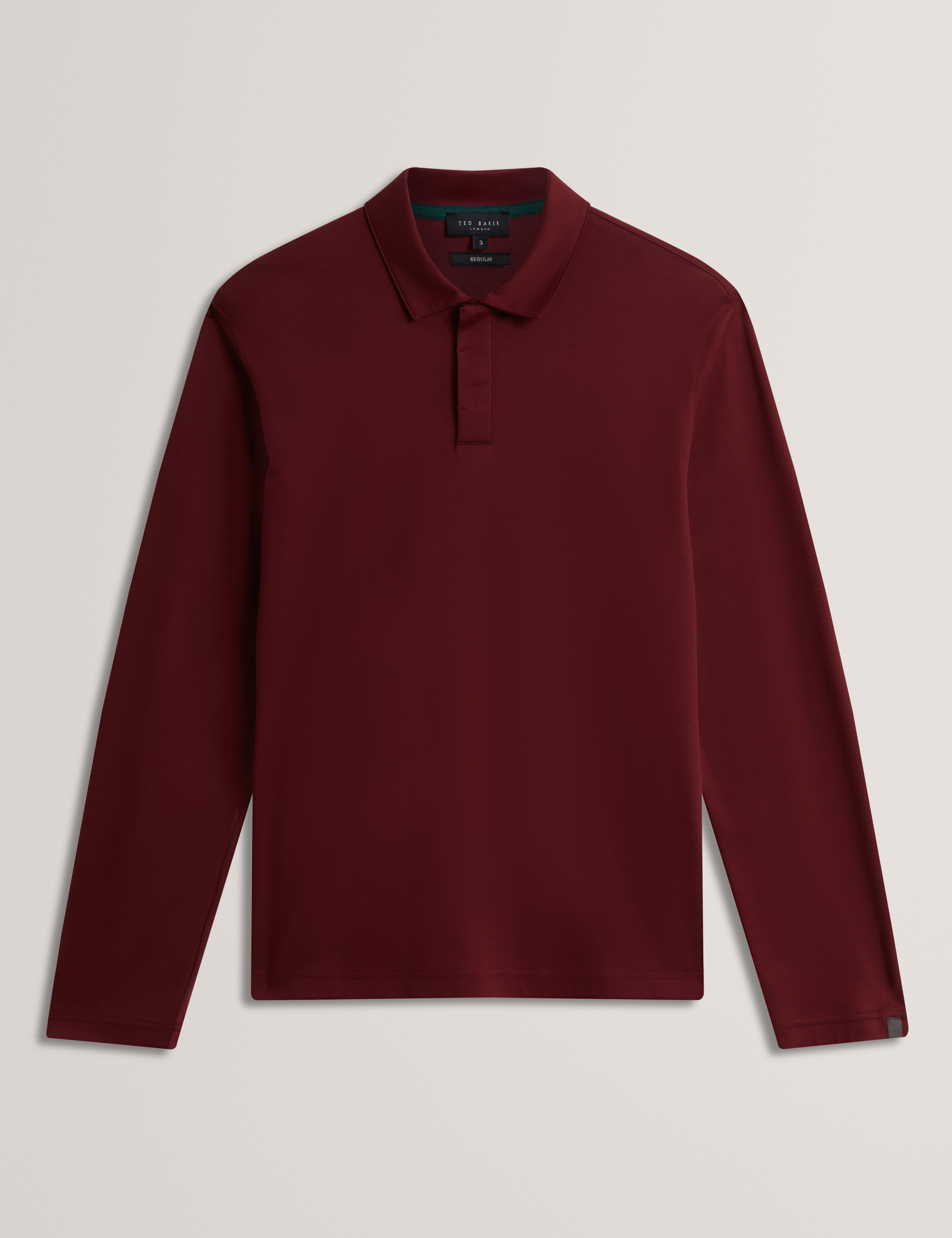 Ignac Long Sleeve Regular Soft Touch Polo Maroon