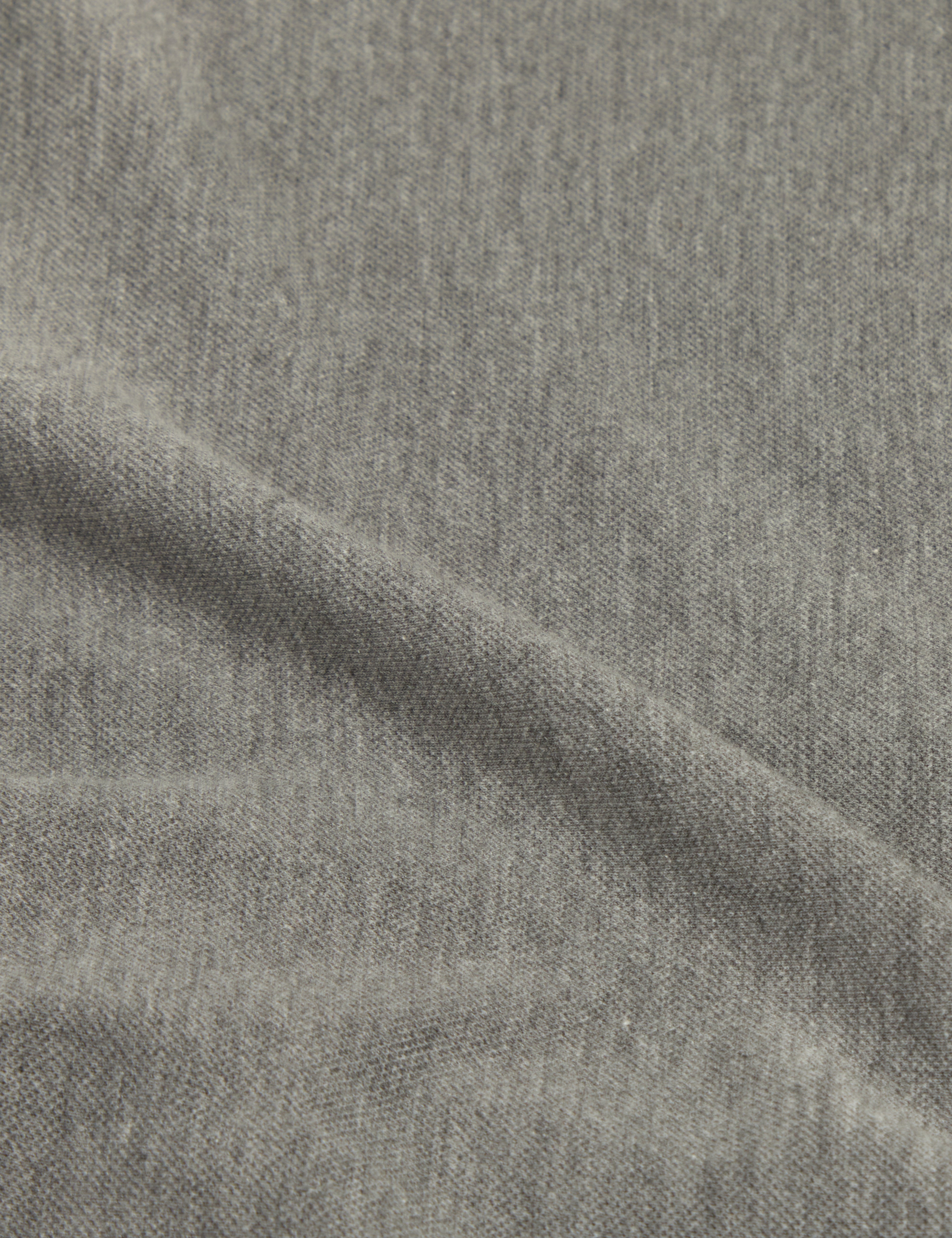 Woan Branded Honeycomb Trim Ls Polo Mid-Grey