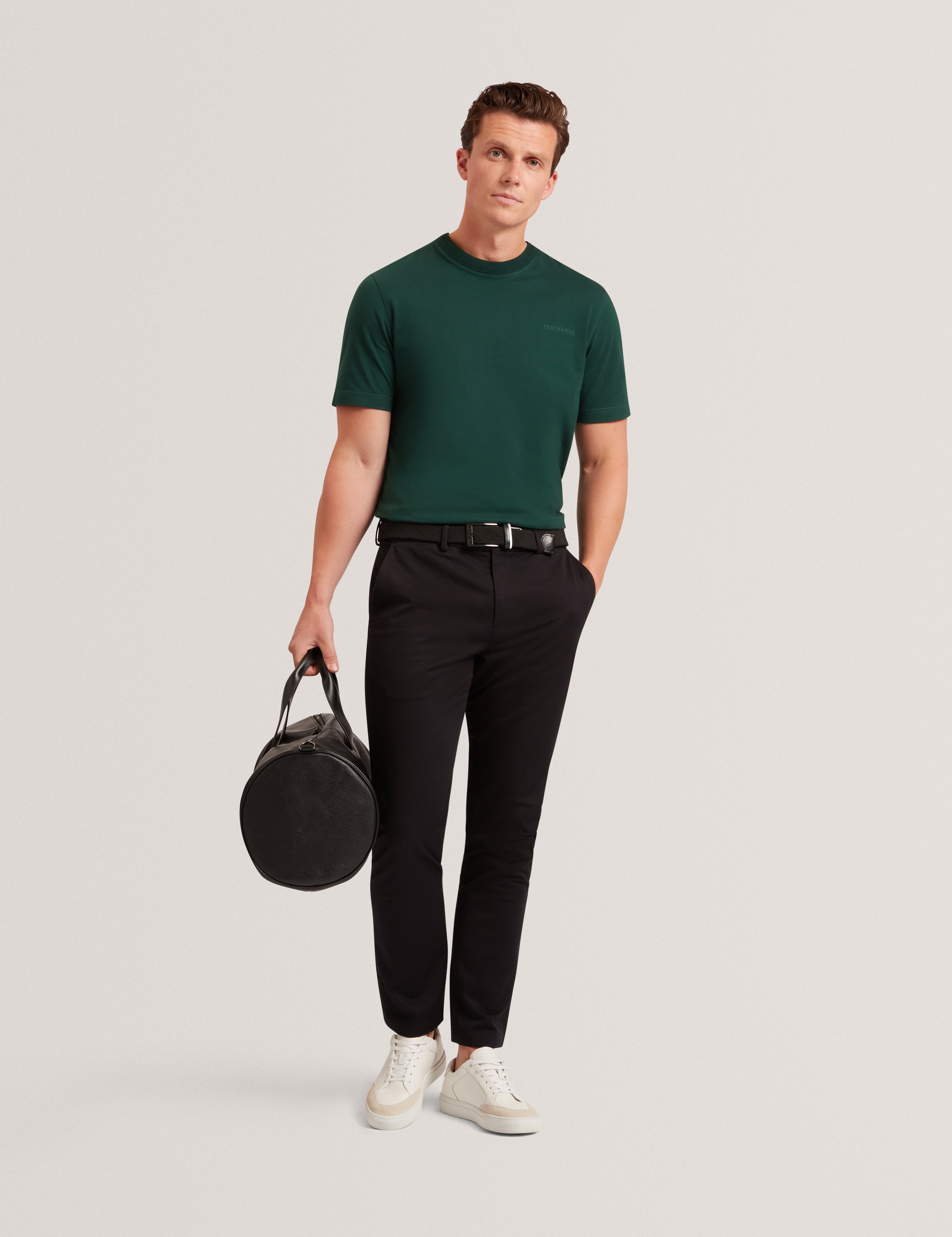 Lierts Branded Honeycomb Trim T-Shirt Dk-Green