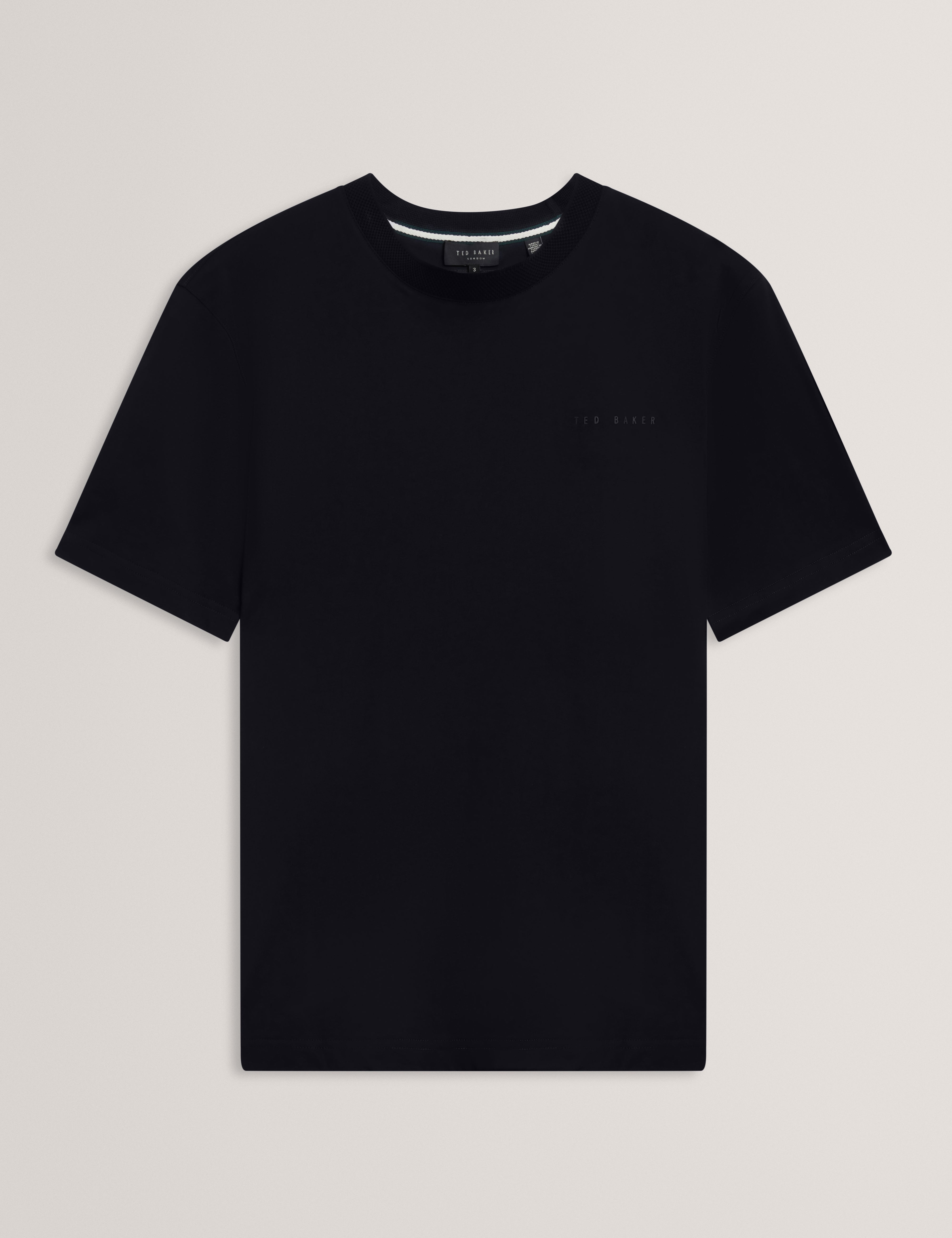 Lierts Branded Honeycomb Trim T-Shirt Navy
