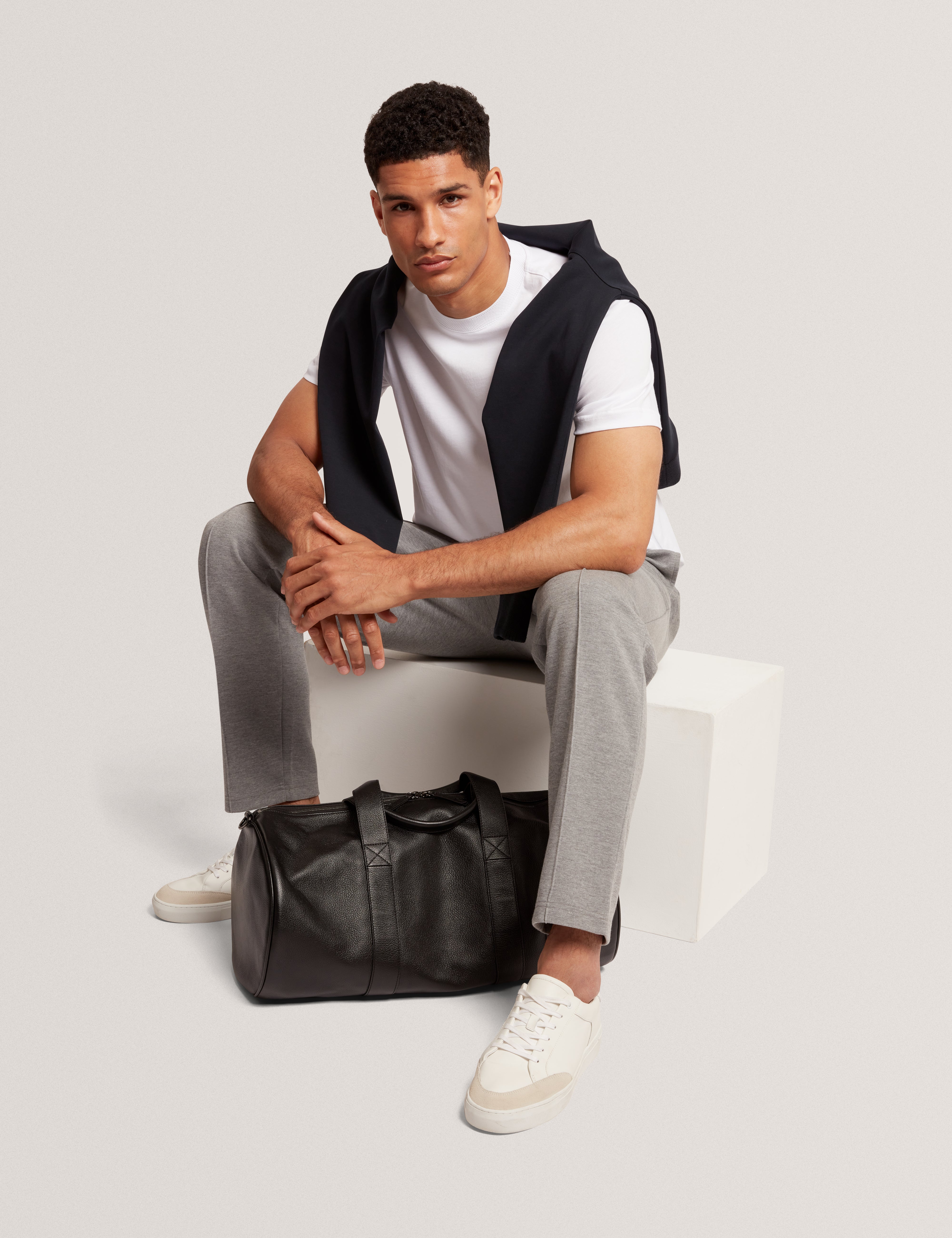 Lierts Branded Honeycomb Trim T-Shirt White