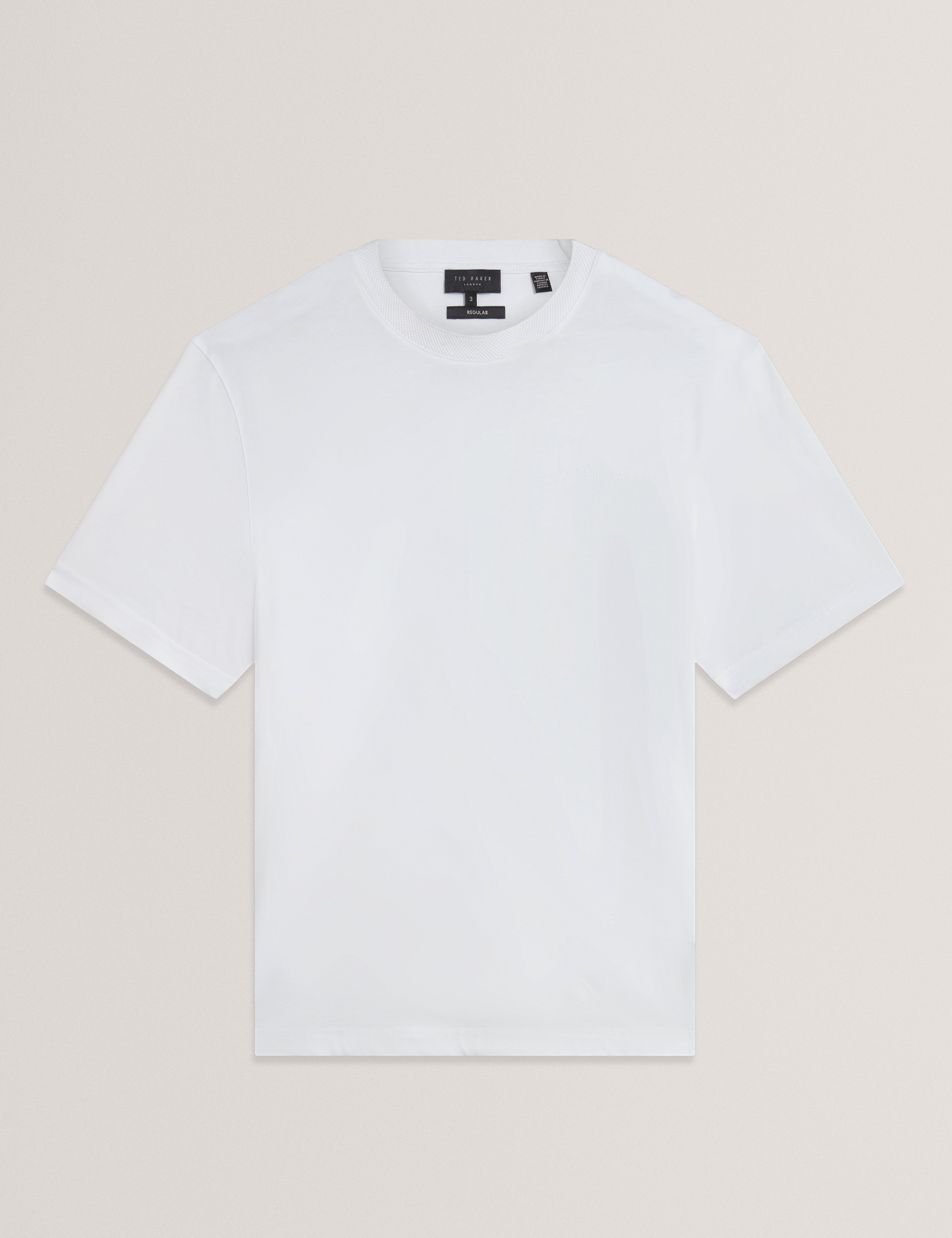 Lierts Branded Honeycomb Trim T-Shirt White
