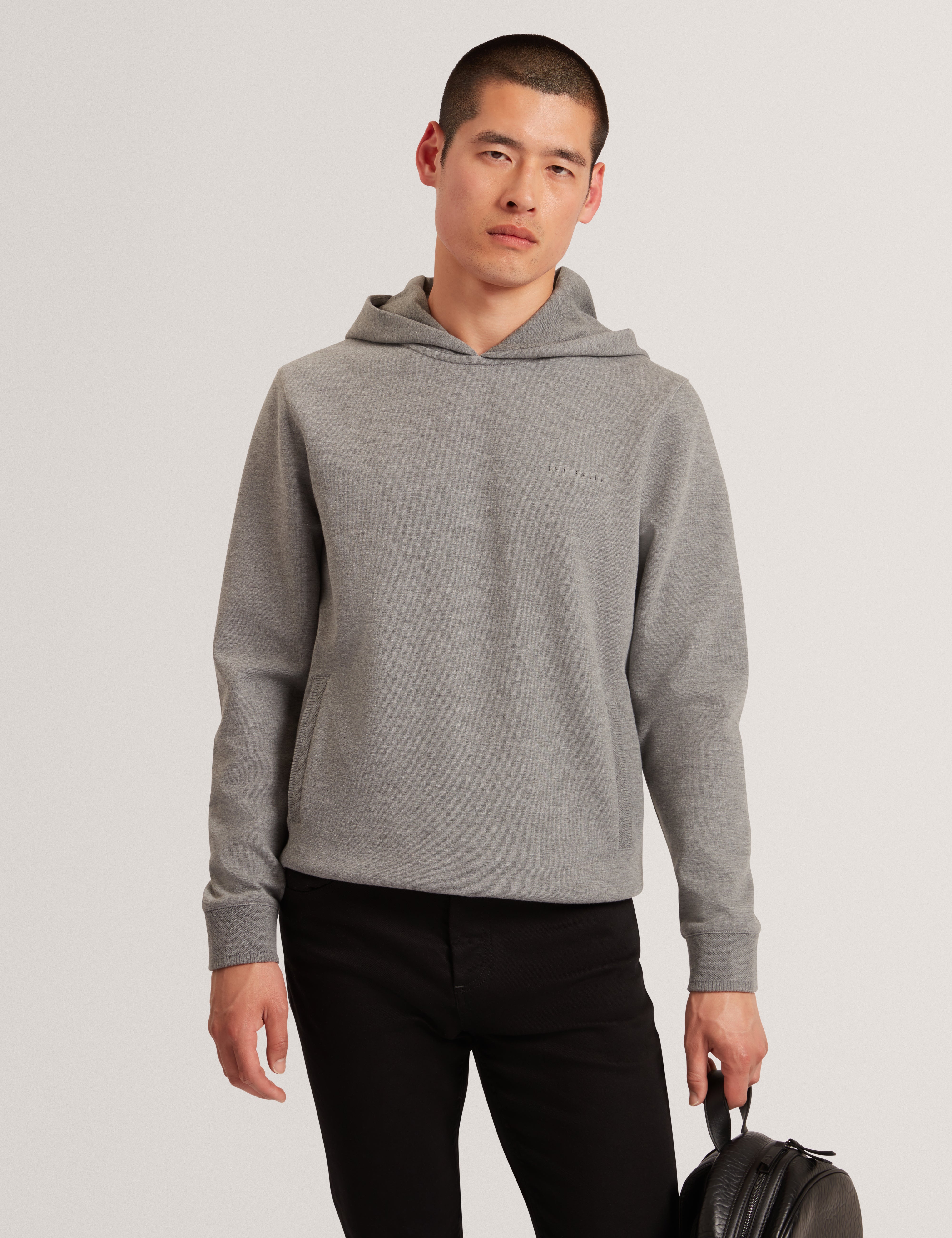 Boids Branded Honeycomb Trim Hoodie Mid-Grey