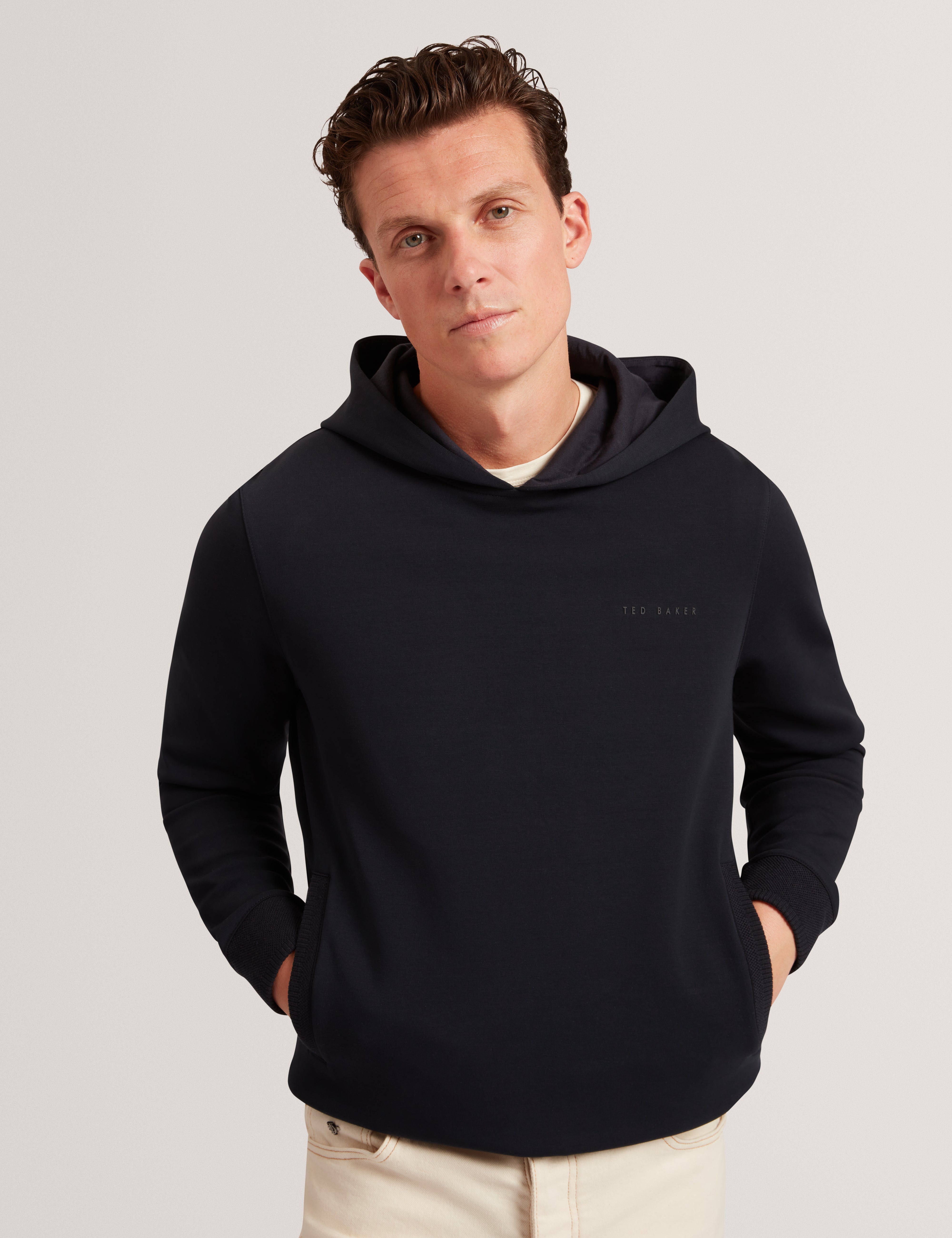 Boids Branded Honeycomb Trim Hoodie Navy