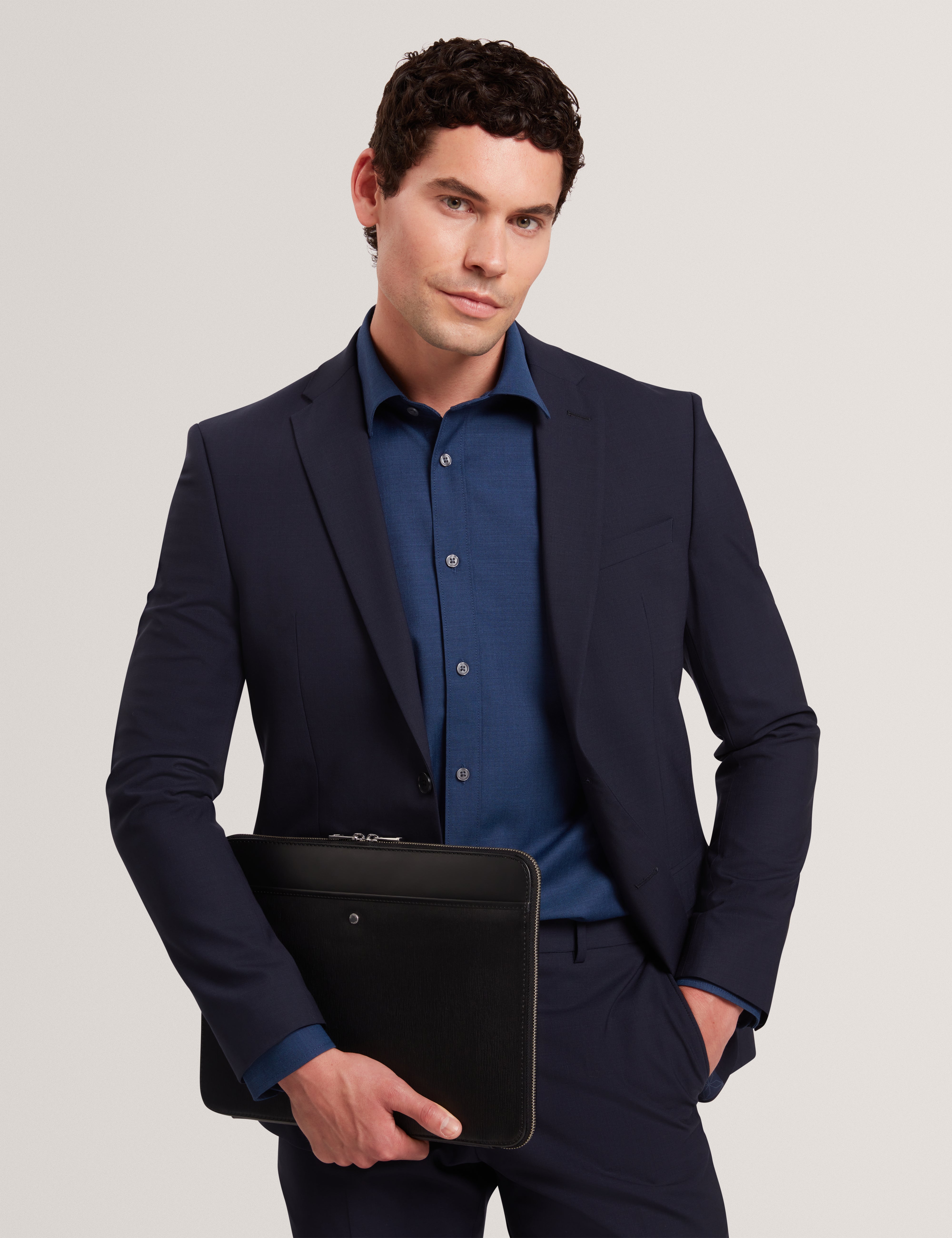 Barkers Bark Texture Leather 13 Inch Laptop Case Black