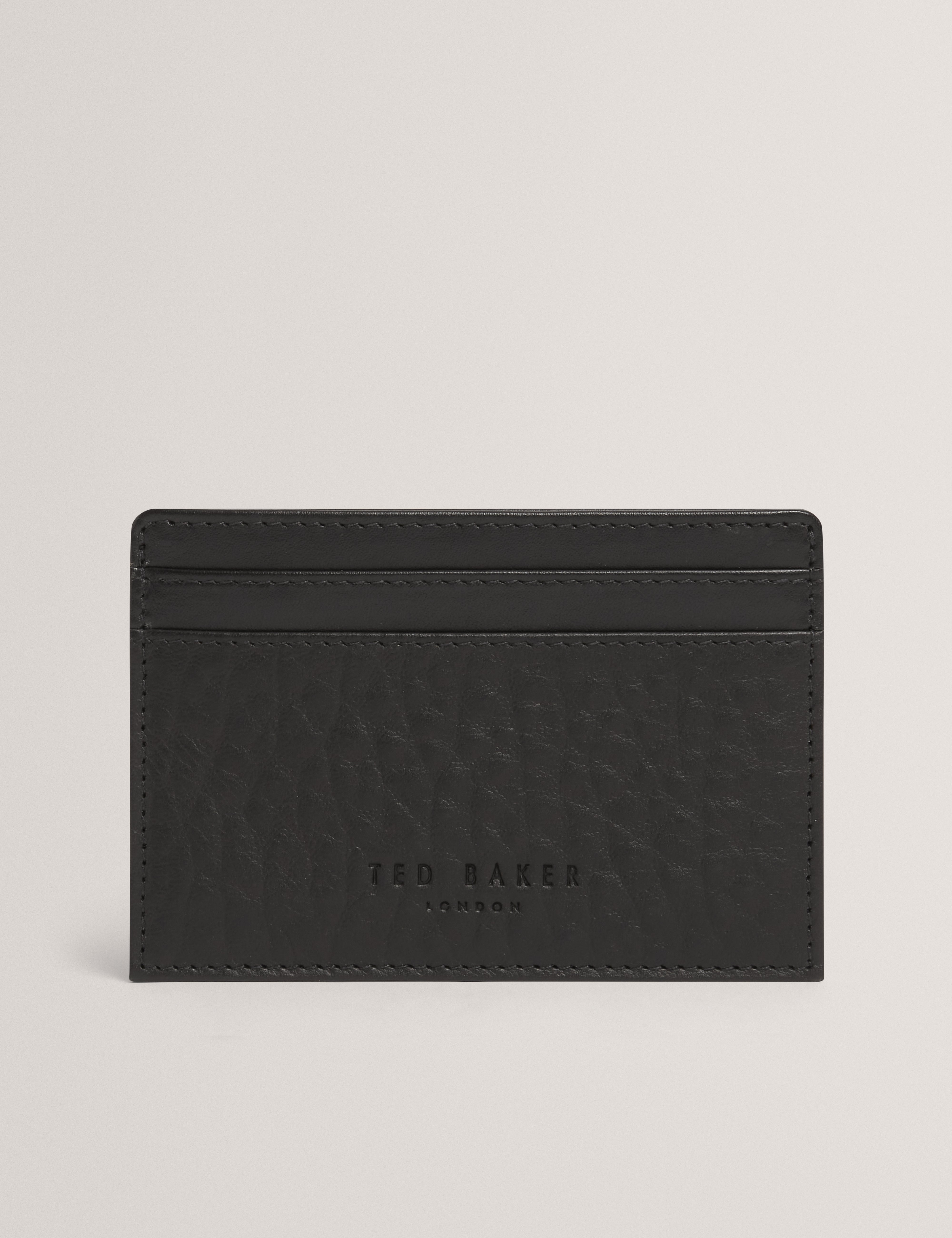 Peterss Pebbled Leather Cardholder Black