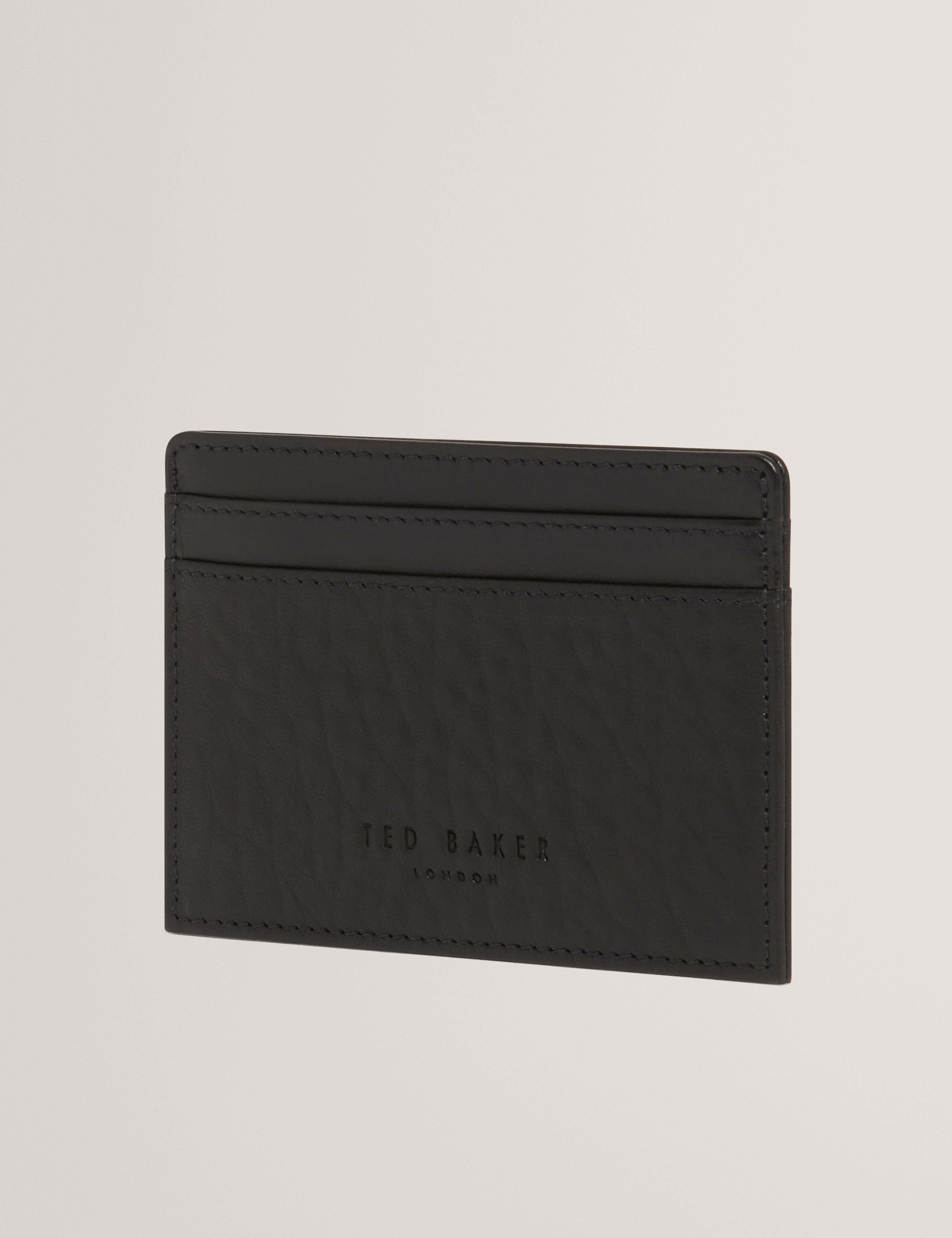 Peterss Pebbled Leather Cardholder Black