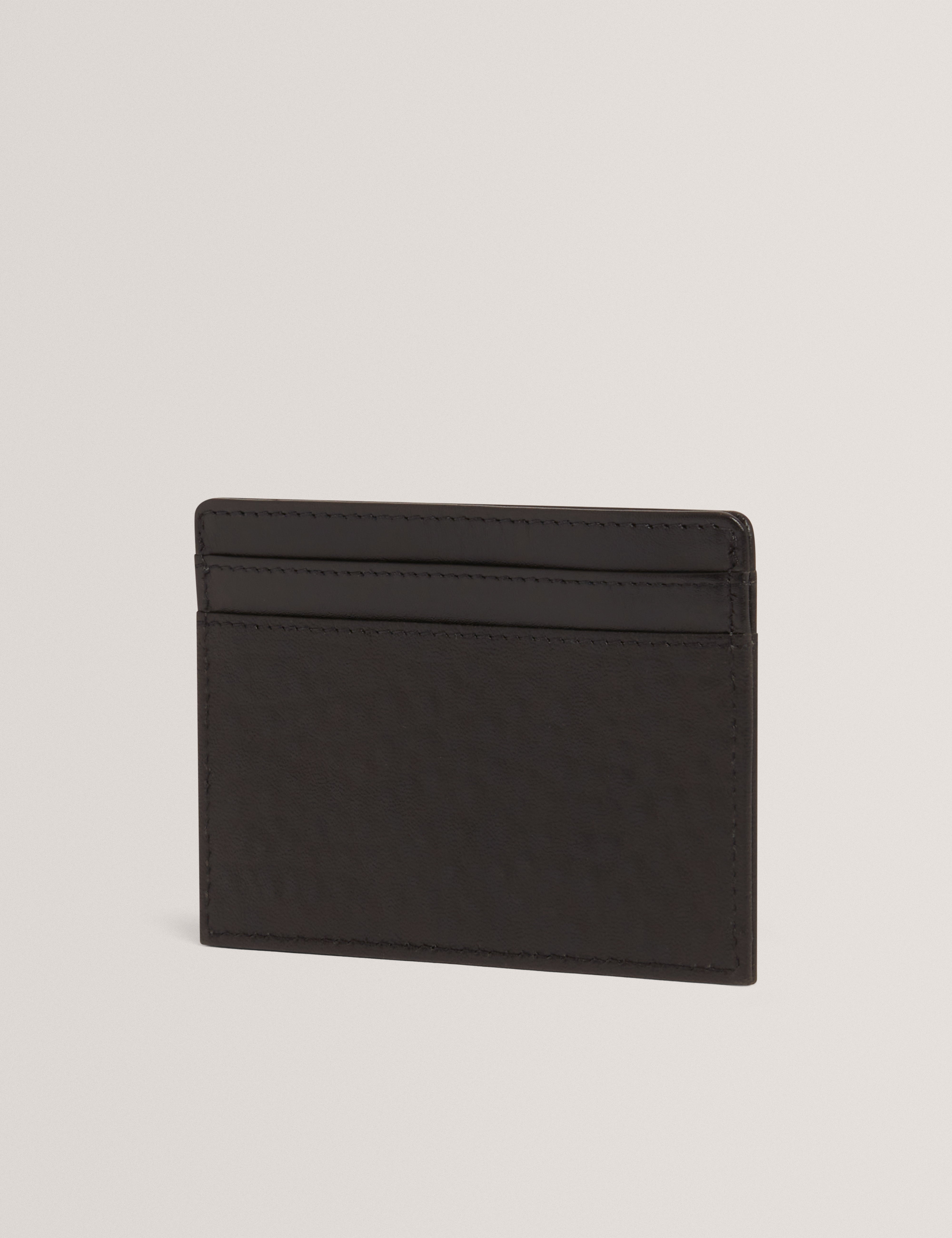 Peterss Pebbled Leather Cardholder Black