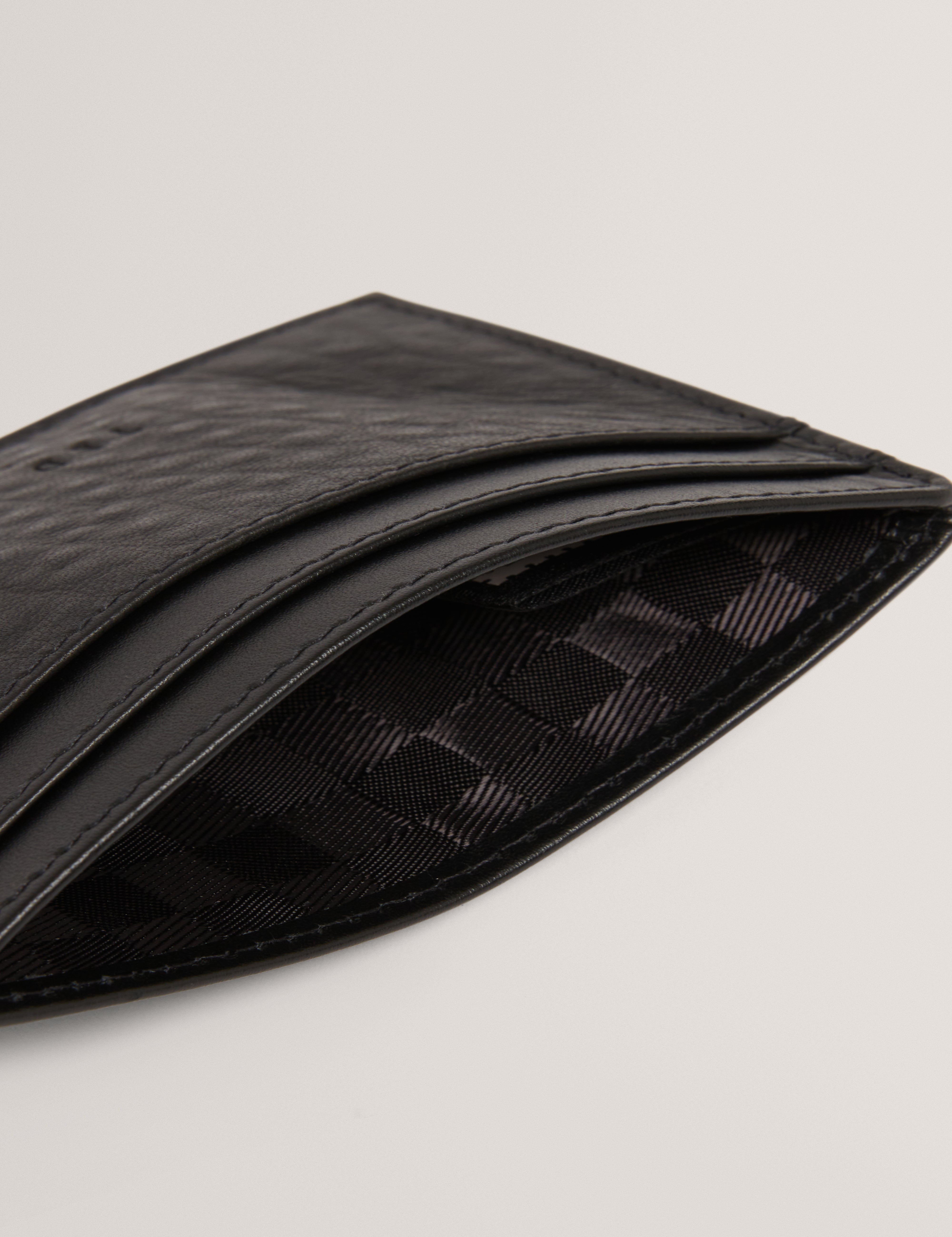 Peterss Pebbled Leather Cardholder Black