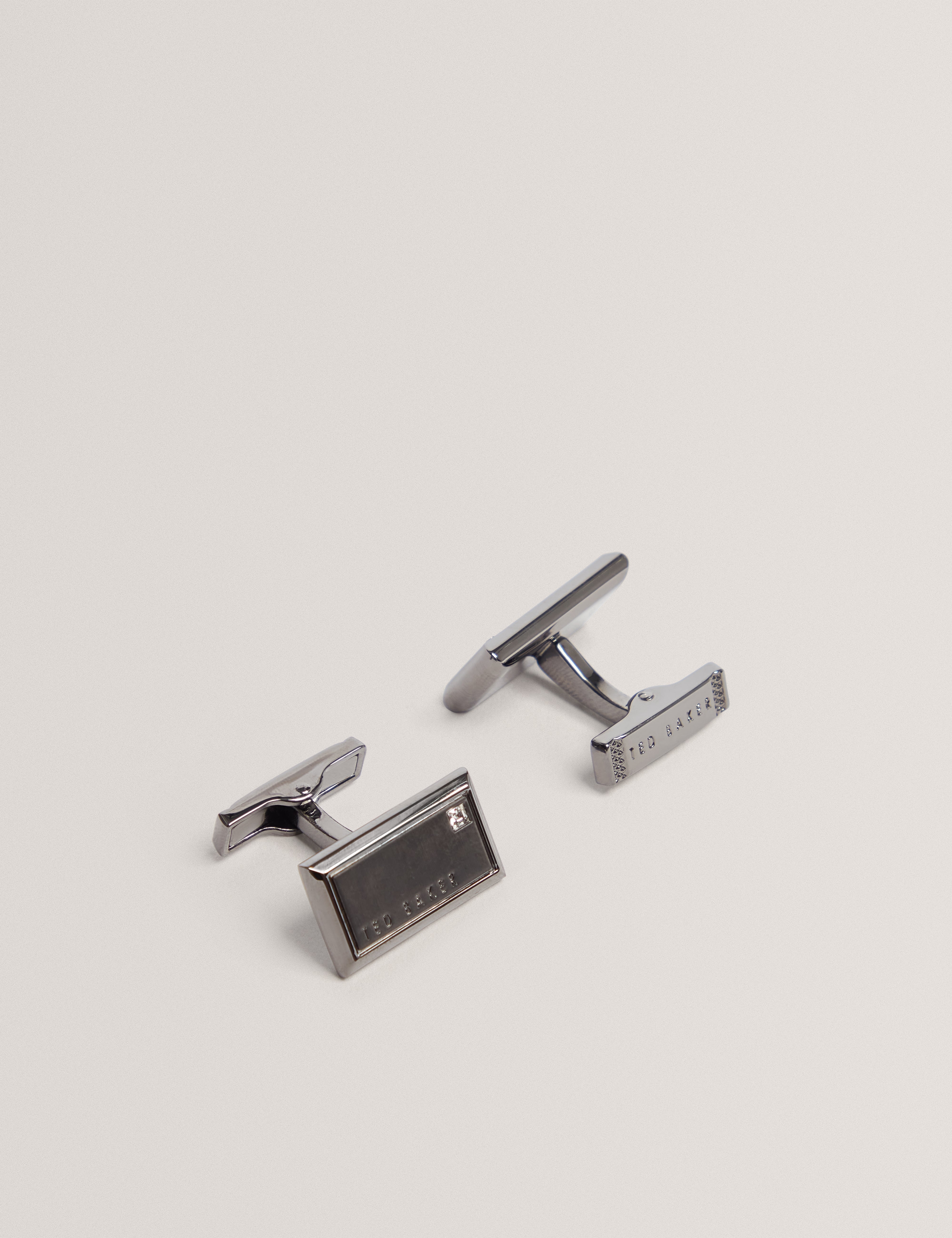 Kristol Brushed Metal Cufflinks Gunmetal