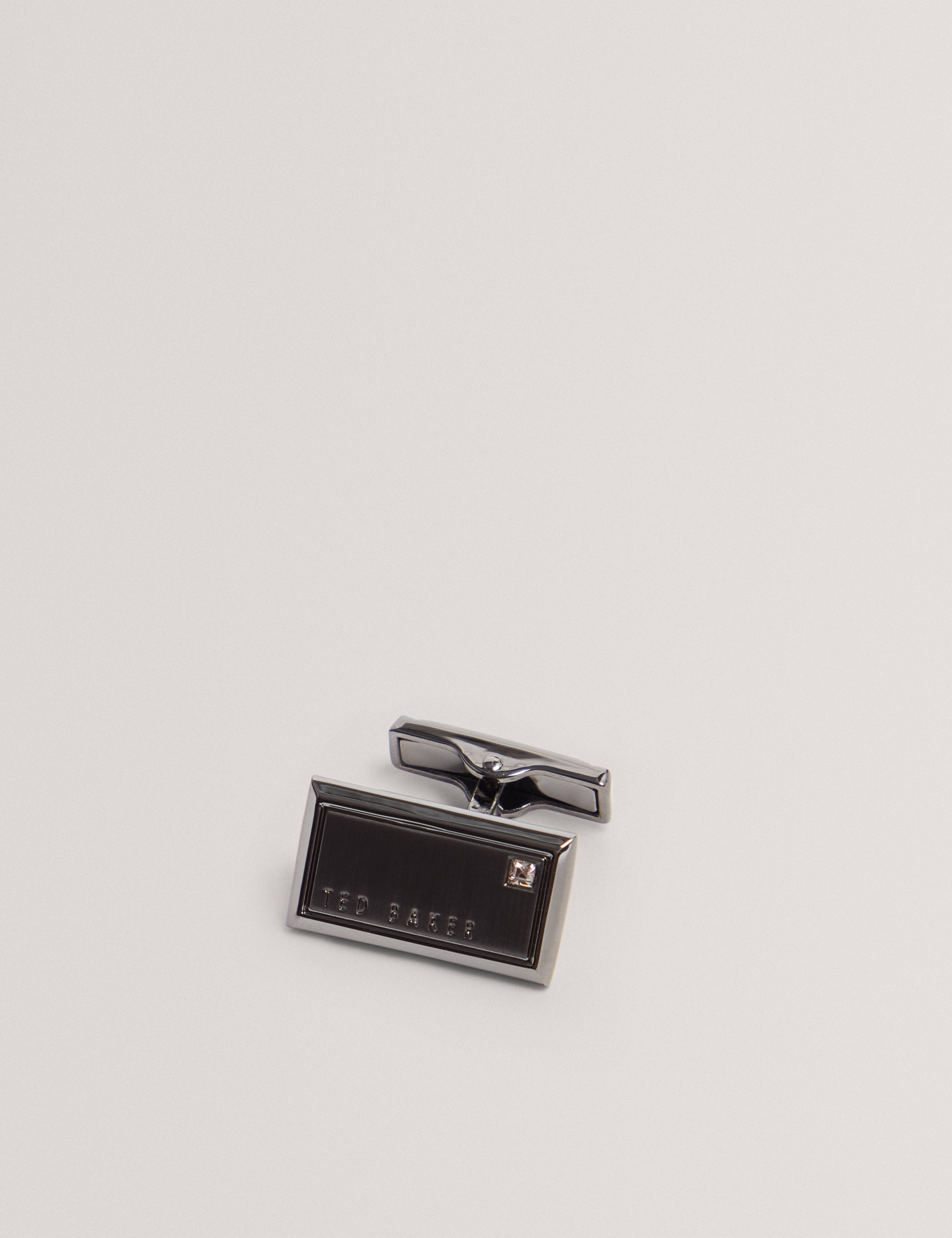 Kristol Brushed Metal Cufflinks Gunmetal