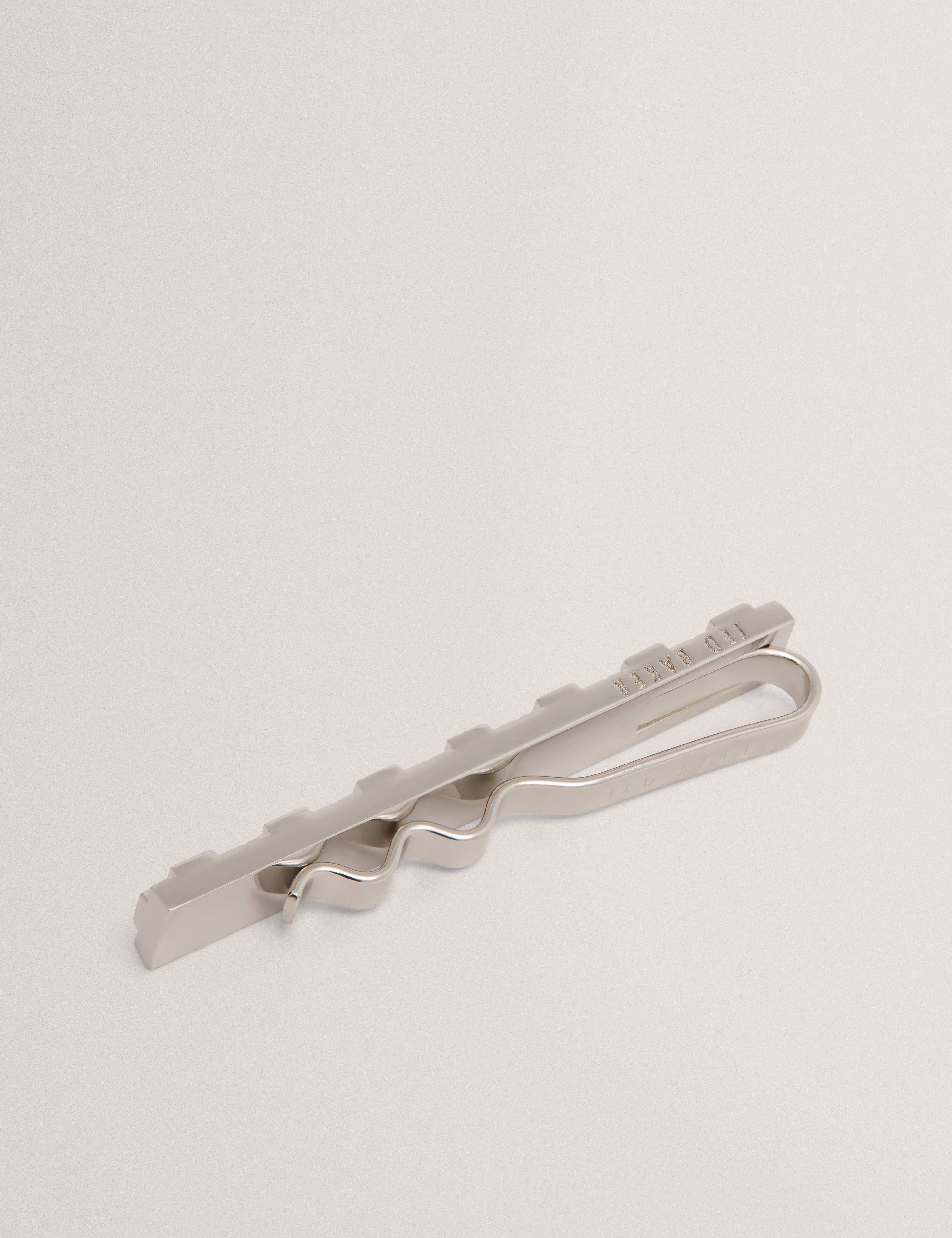 Rosemel Rose Cufflink And Tie Bar Set Silver
