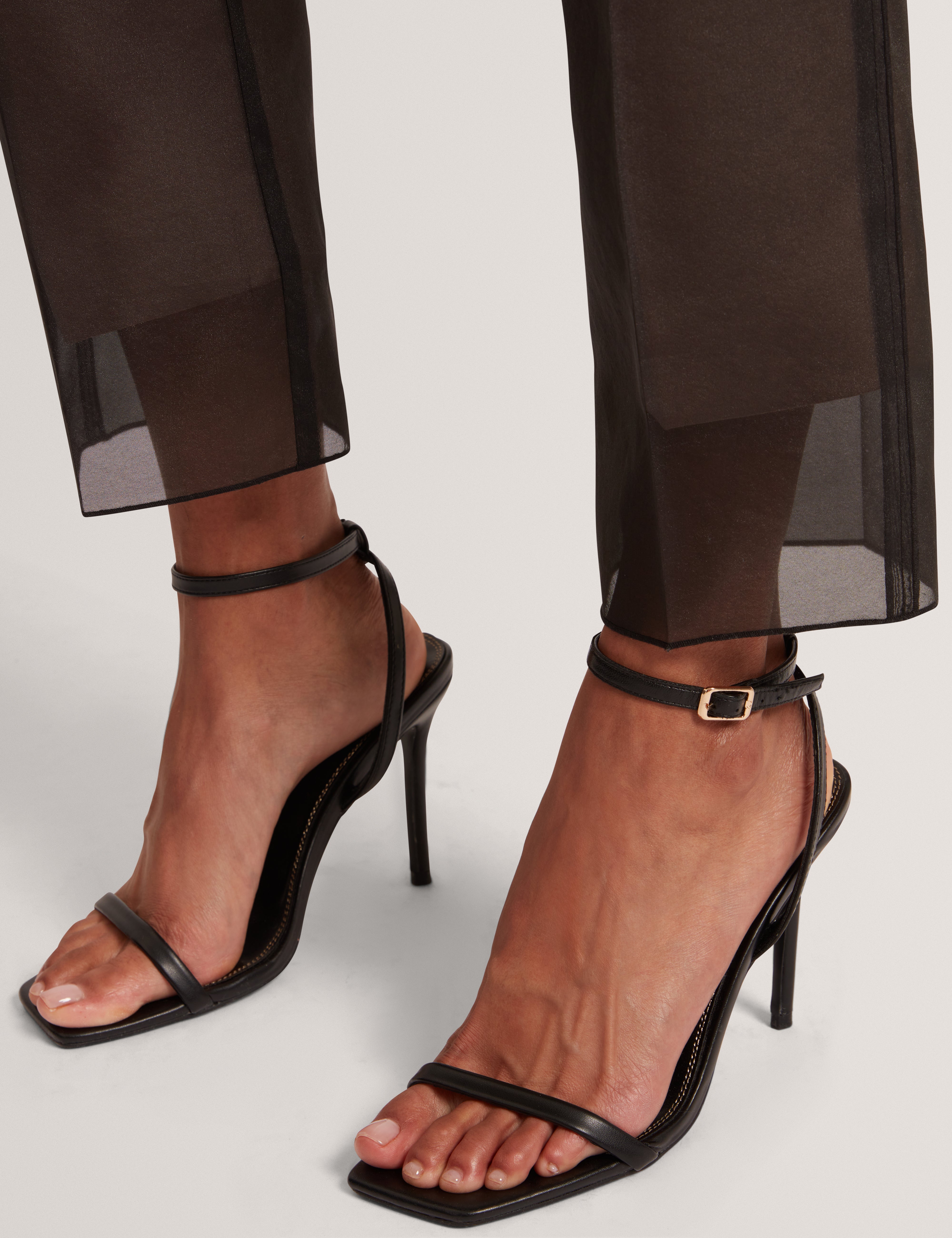 Nubiaat Printed Organza Overlay Tailored Trouser Black