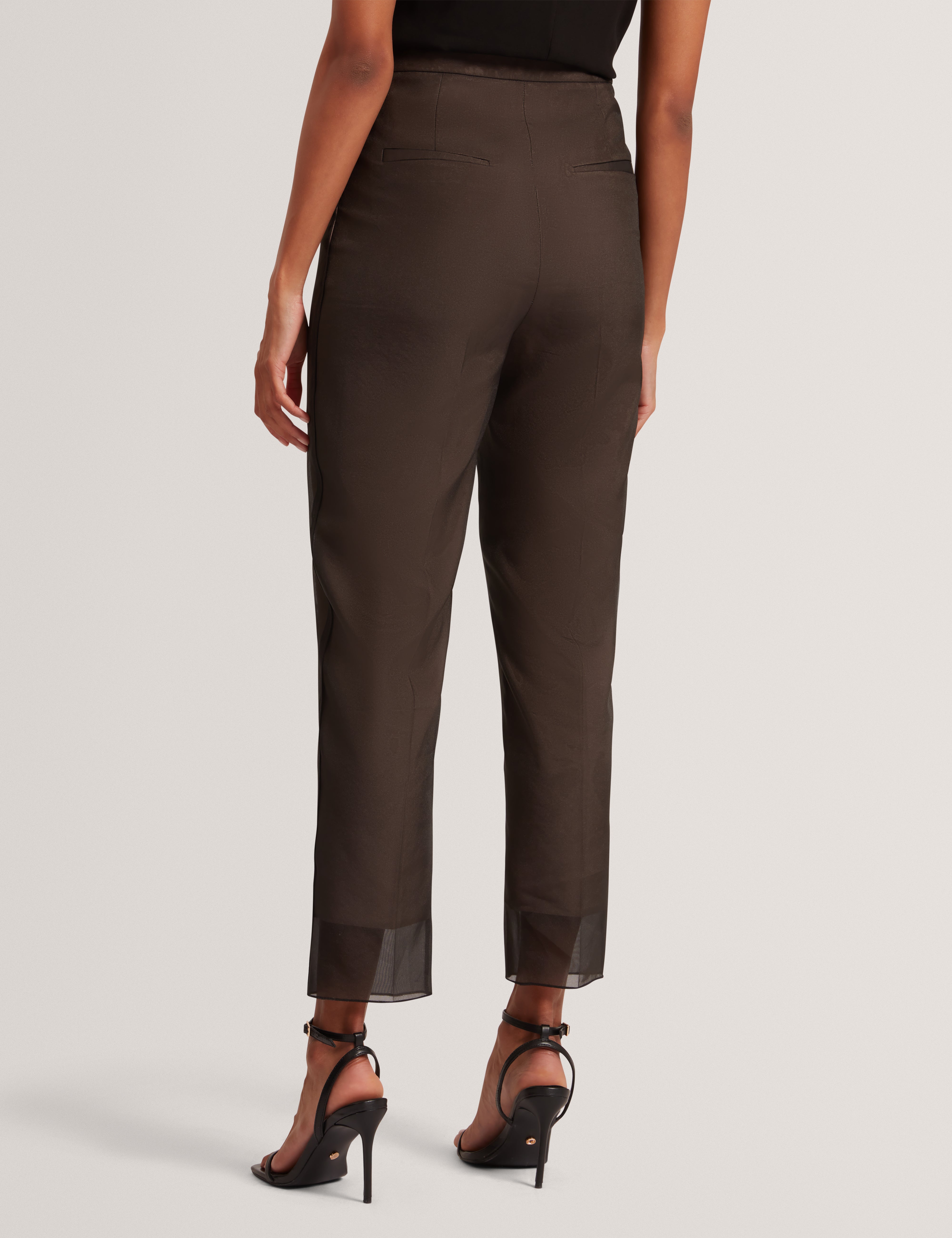 Nubiaat Printed Organza Overlay Tailored Trouser Black
