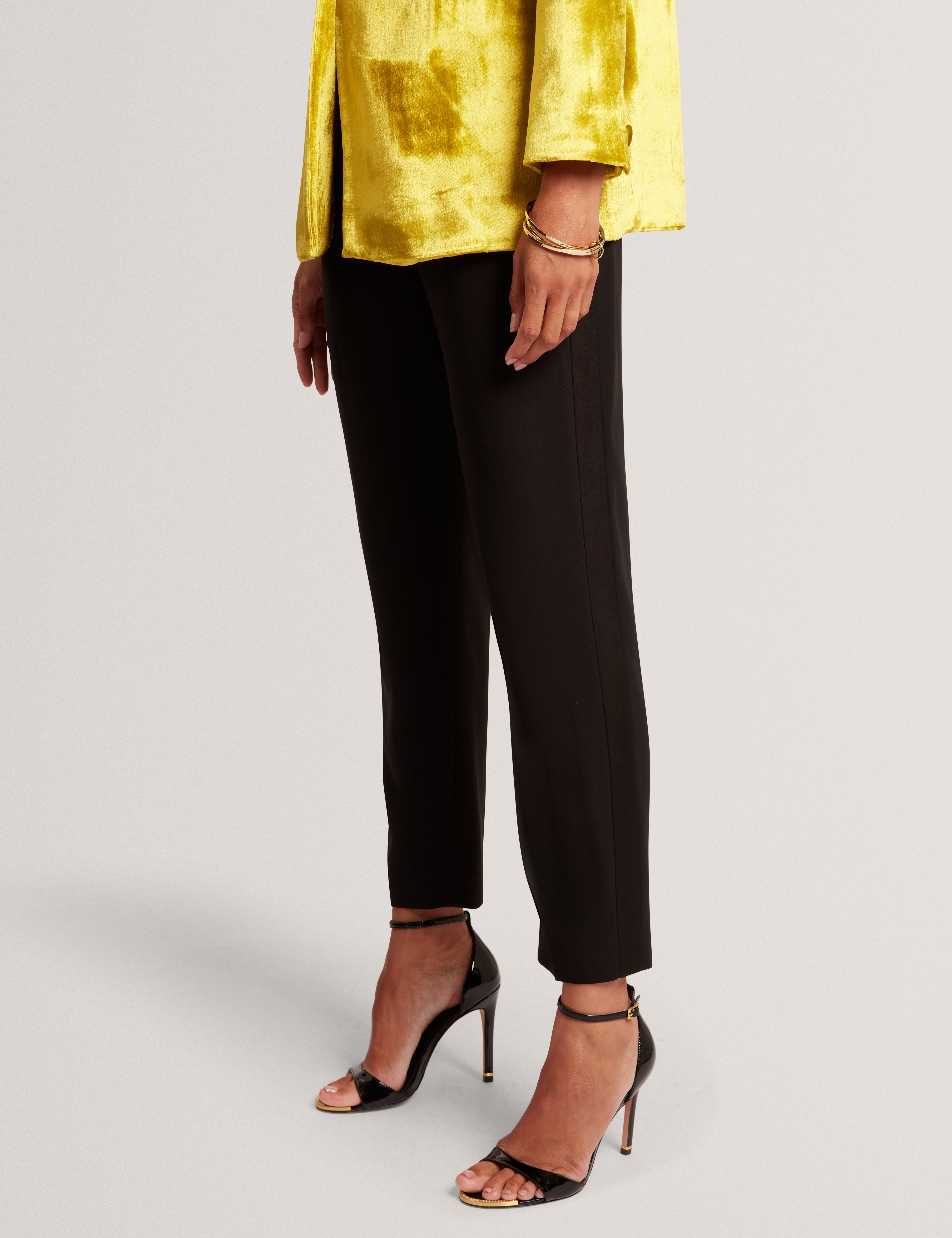 Xenit Tailored Trouser With Satin Detailing Black