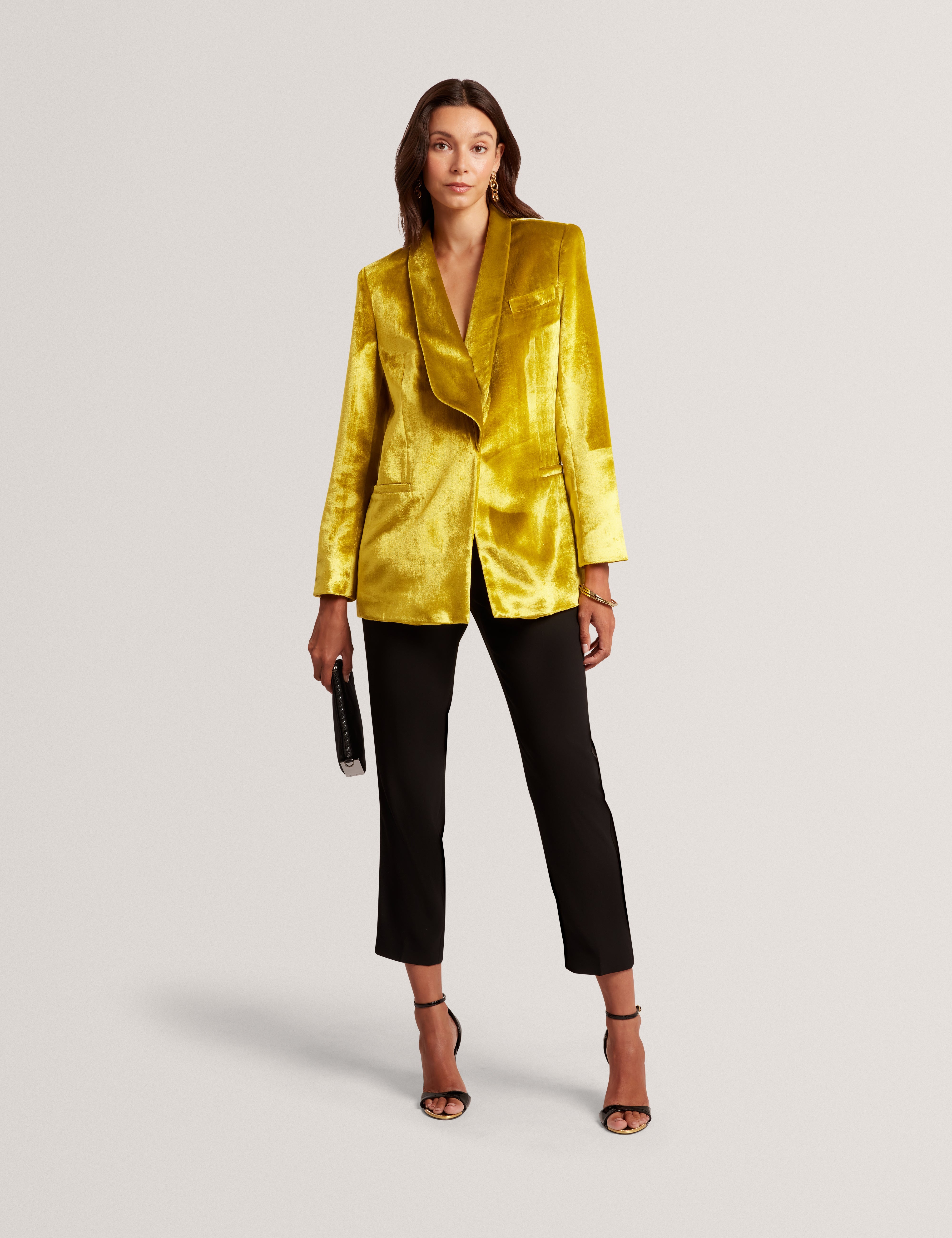 Xenit Tailored Trouser With Satin Detailing Black