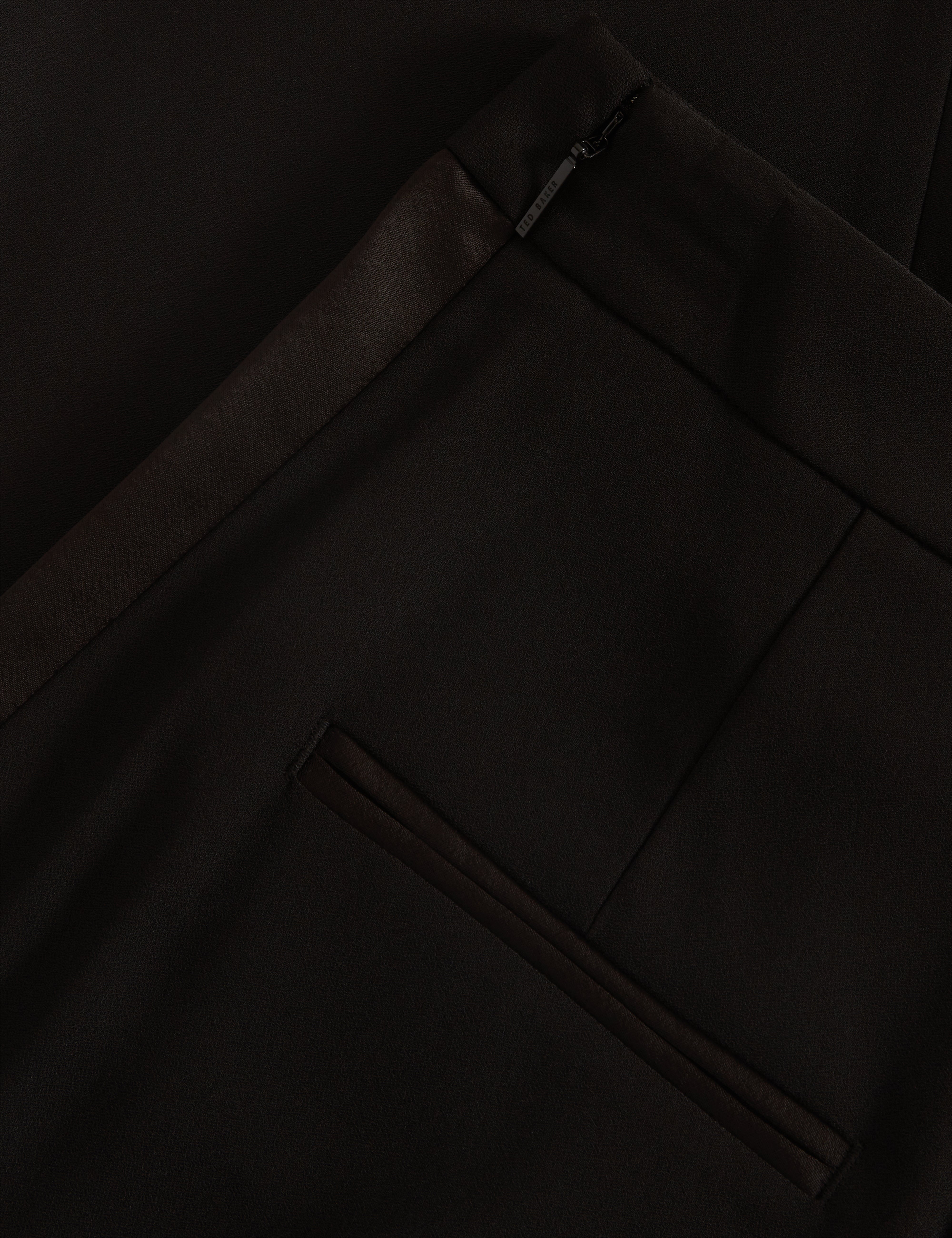 Xenit Tailored Trouser With Satin Detailing Black