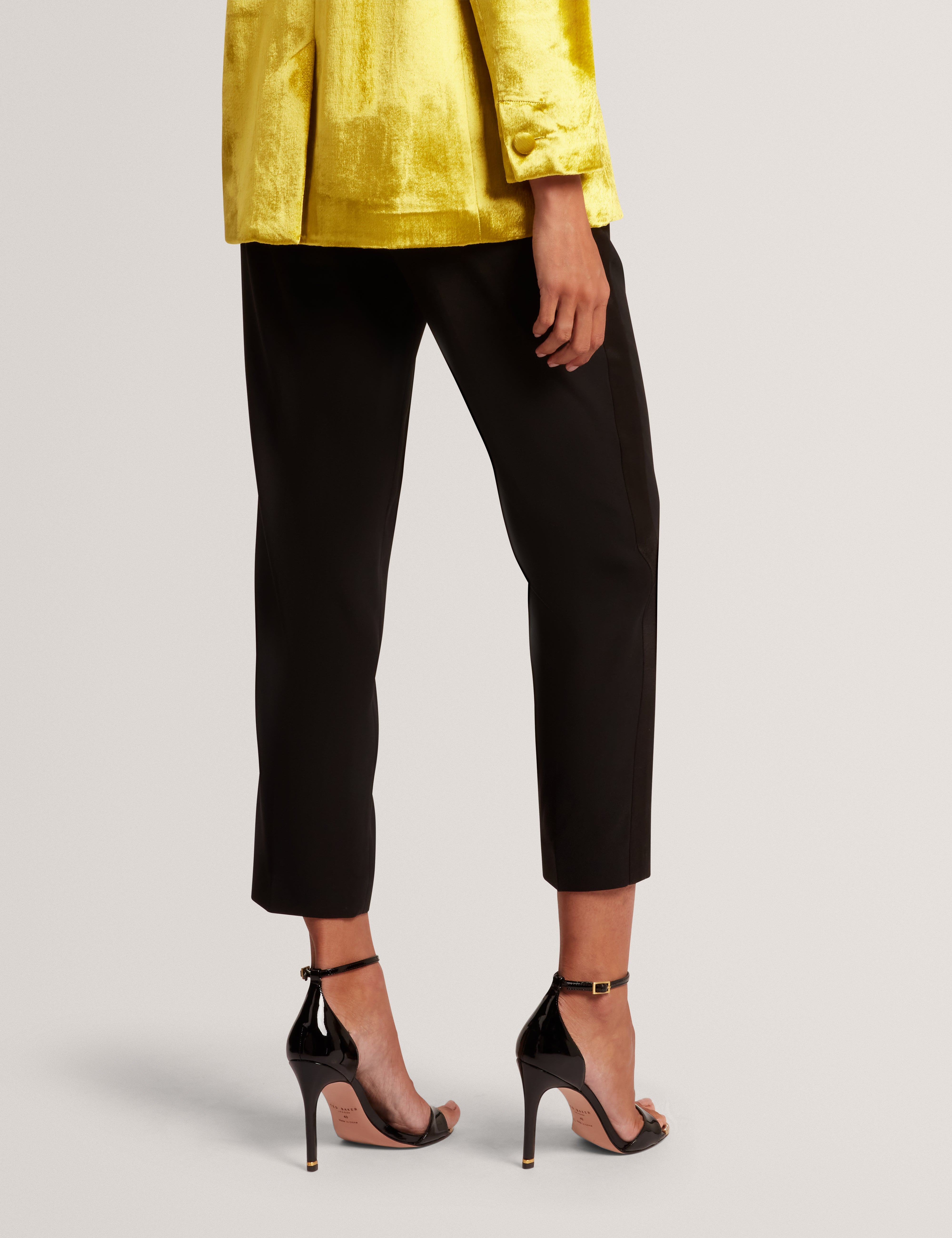 Xenit Tailored Trouser With Satin Detailing Black