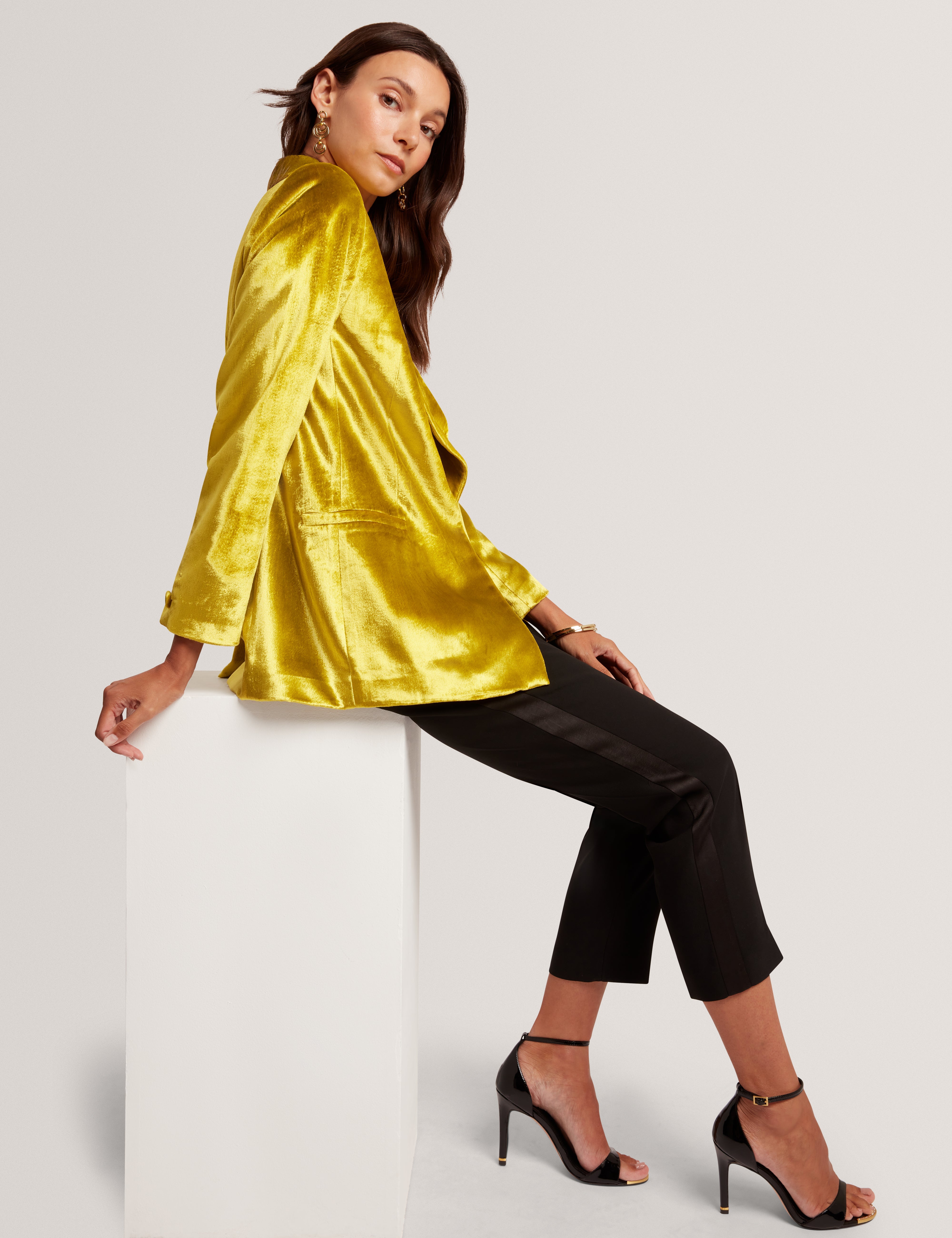 Xenit Tailored Trouser With Satin Detailing Black