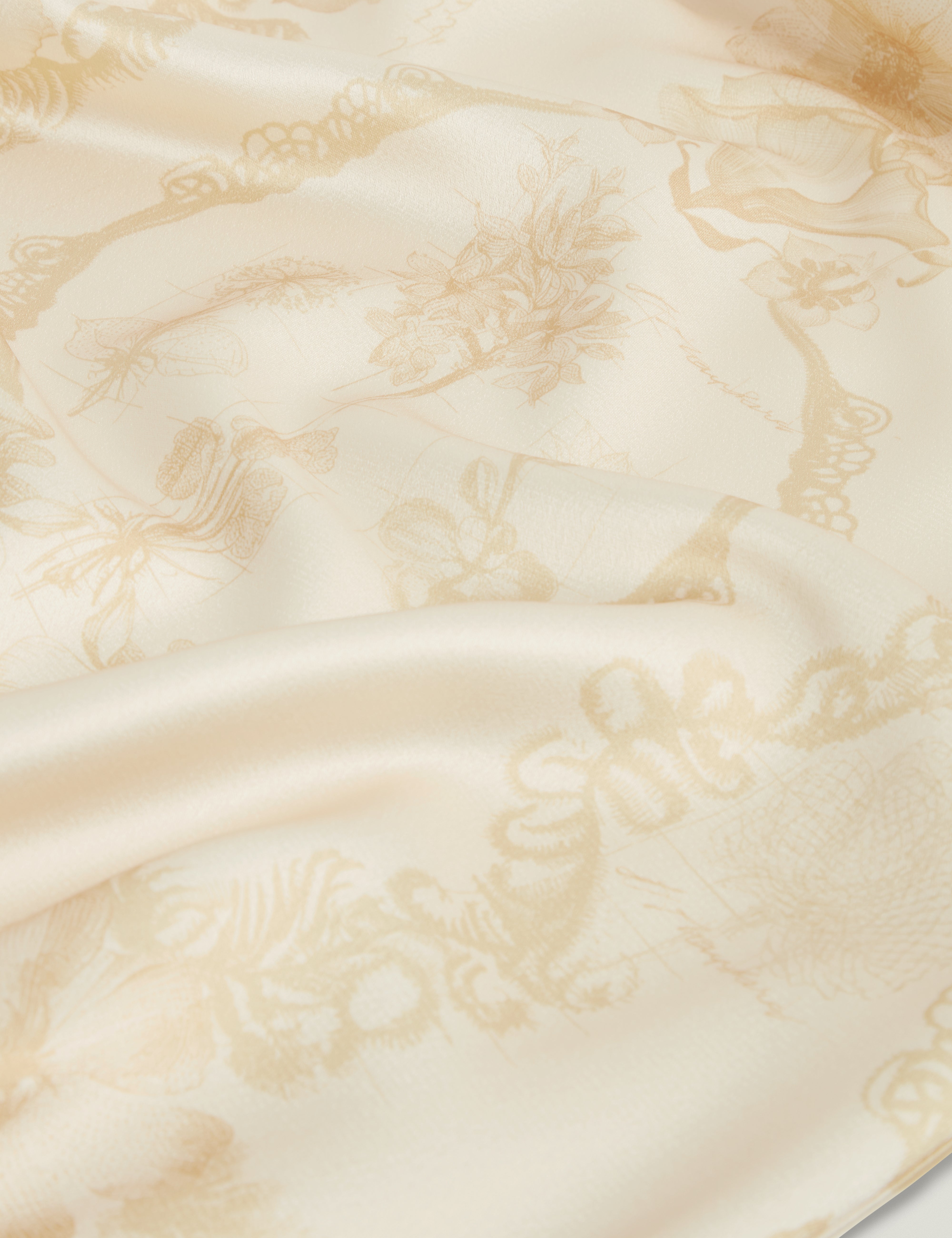 Meloda Print Drape Neck Midi Dress Lt-Yellow