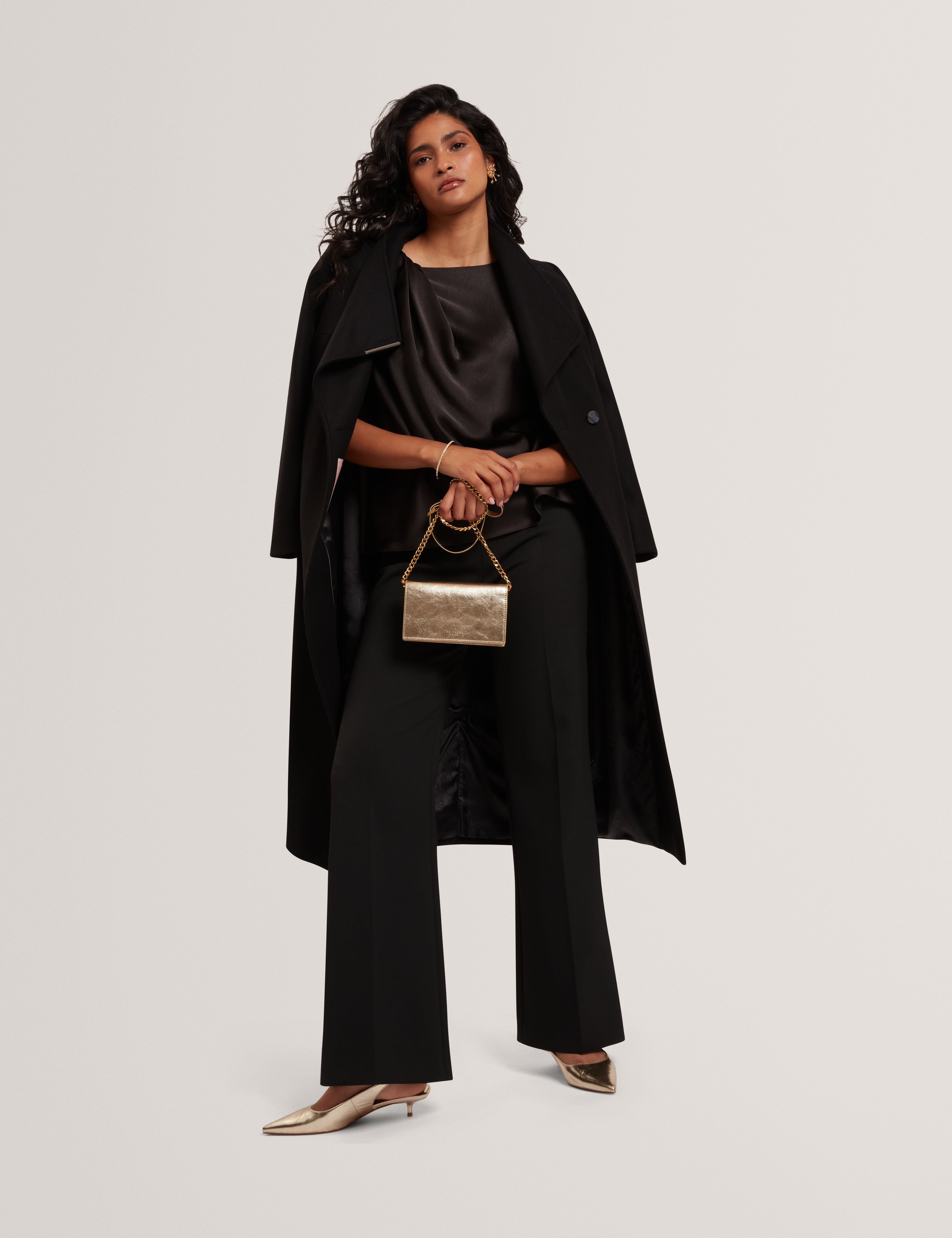 Miona Sleveless Twist Detail Top Black