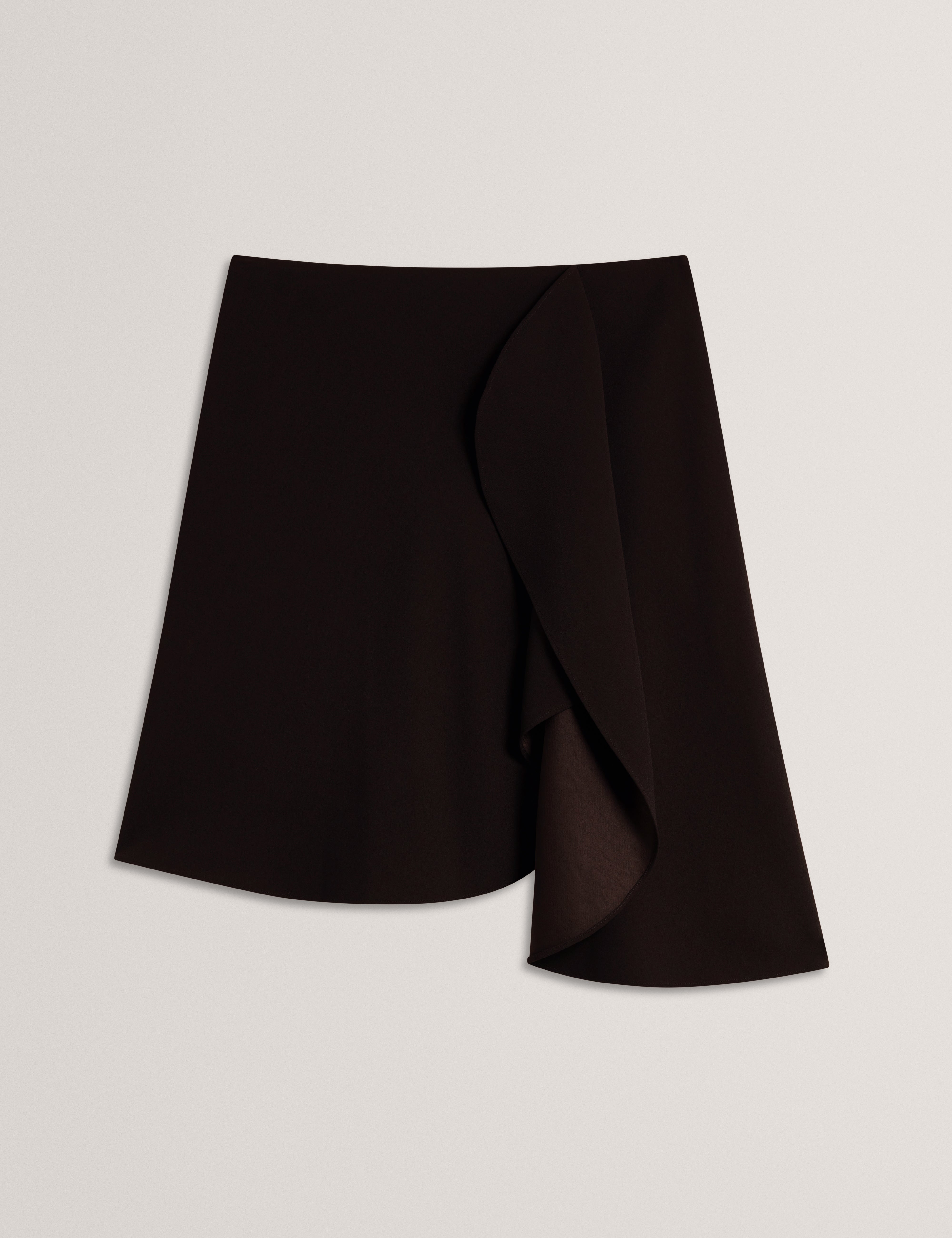 Marja Printed Drape Mini Skirt Black