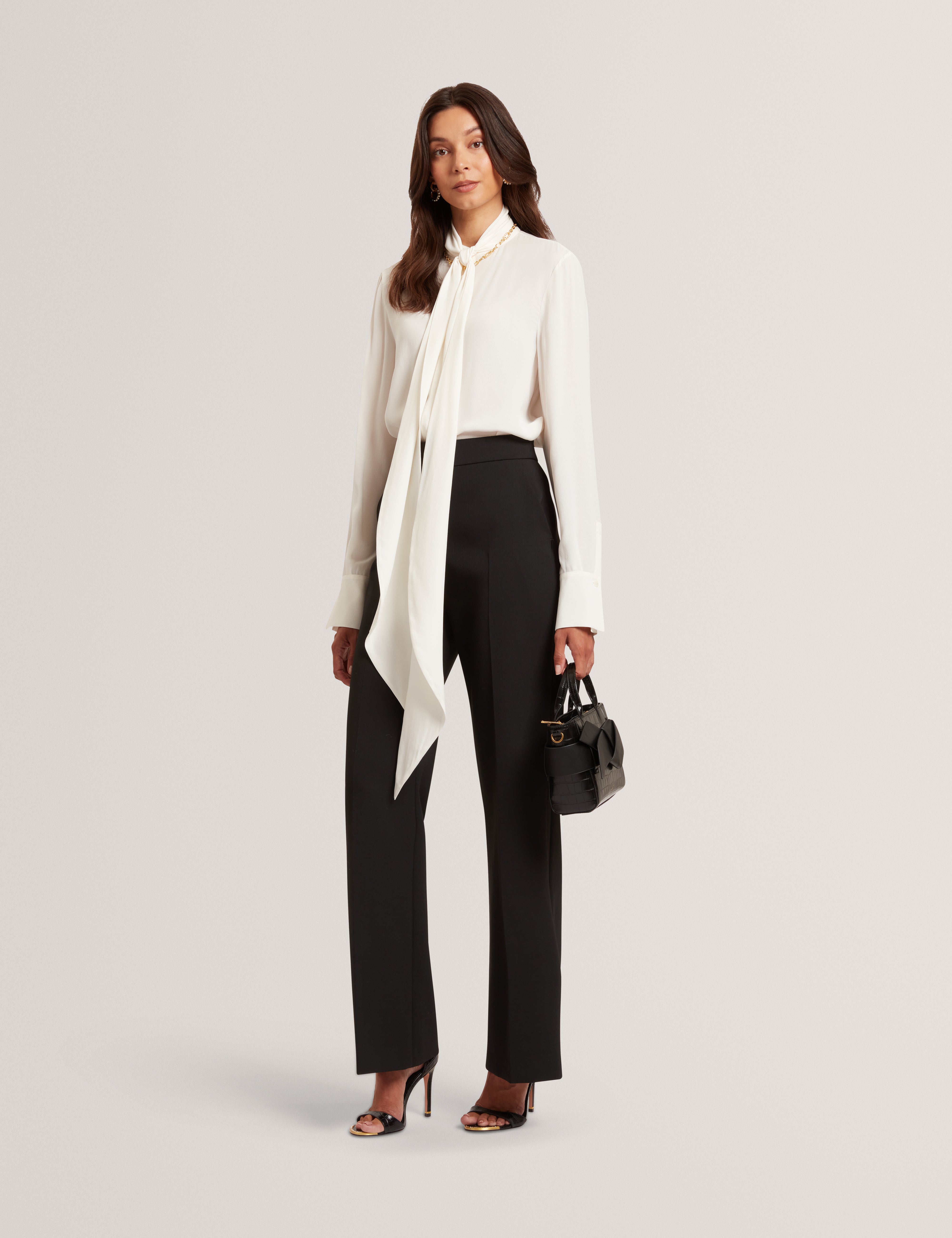 Valeet Tailored Kick Flare Trouser Black