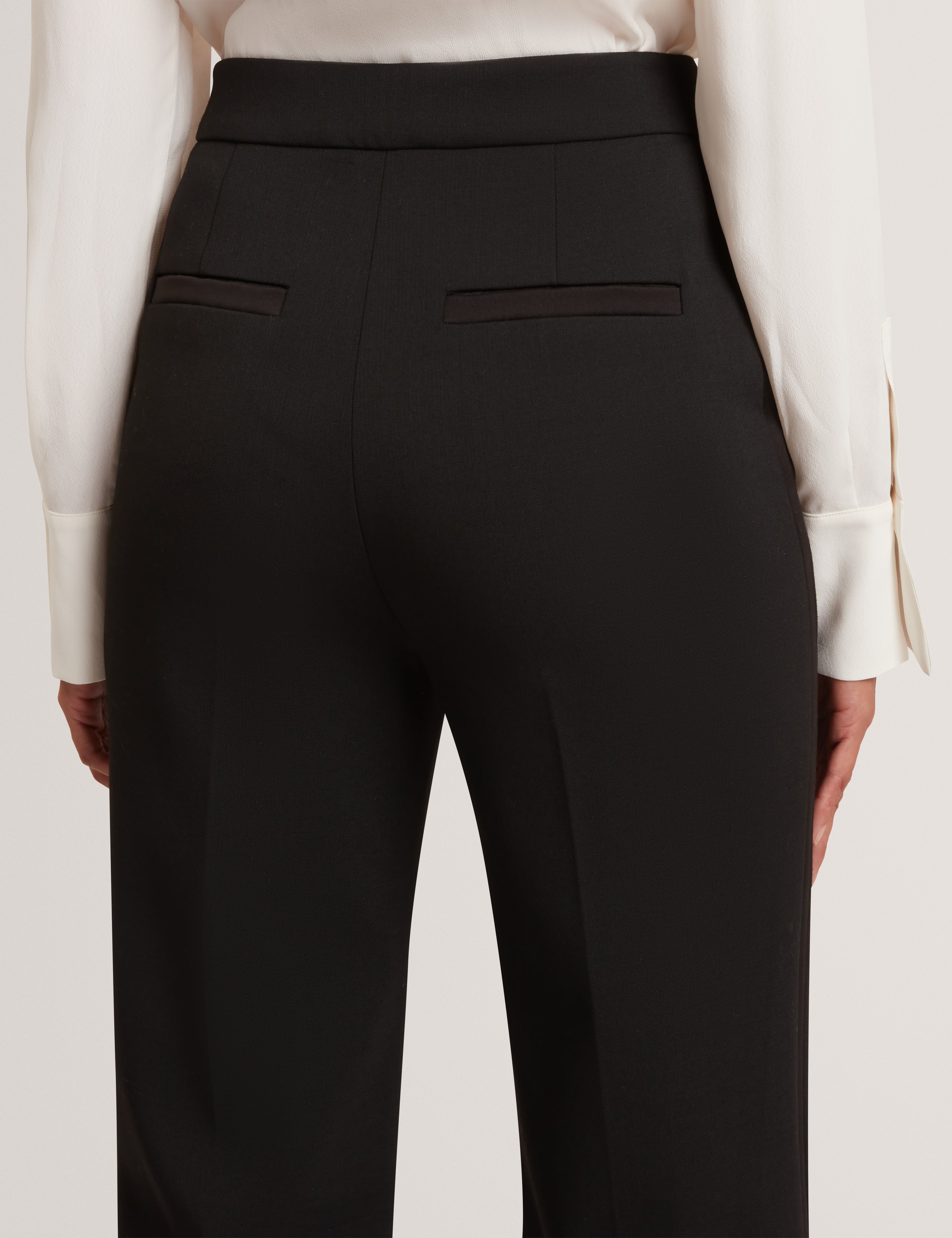 Valeet Tailored Kick Flare Trouser Black