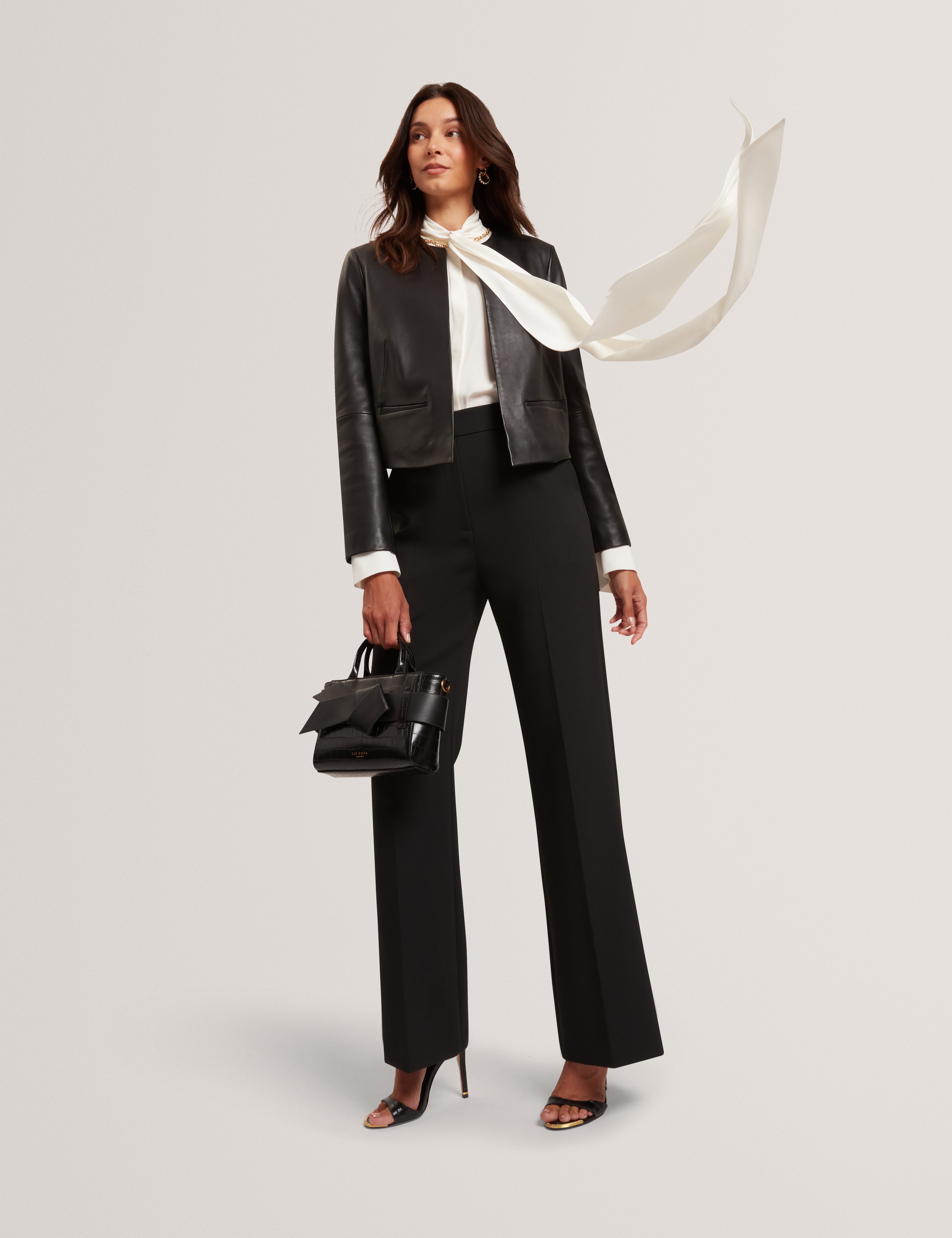 Valeet Tailored Kick Flare Trouser Black